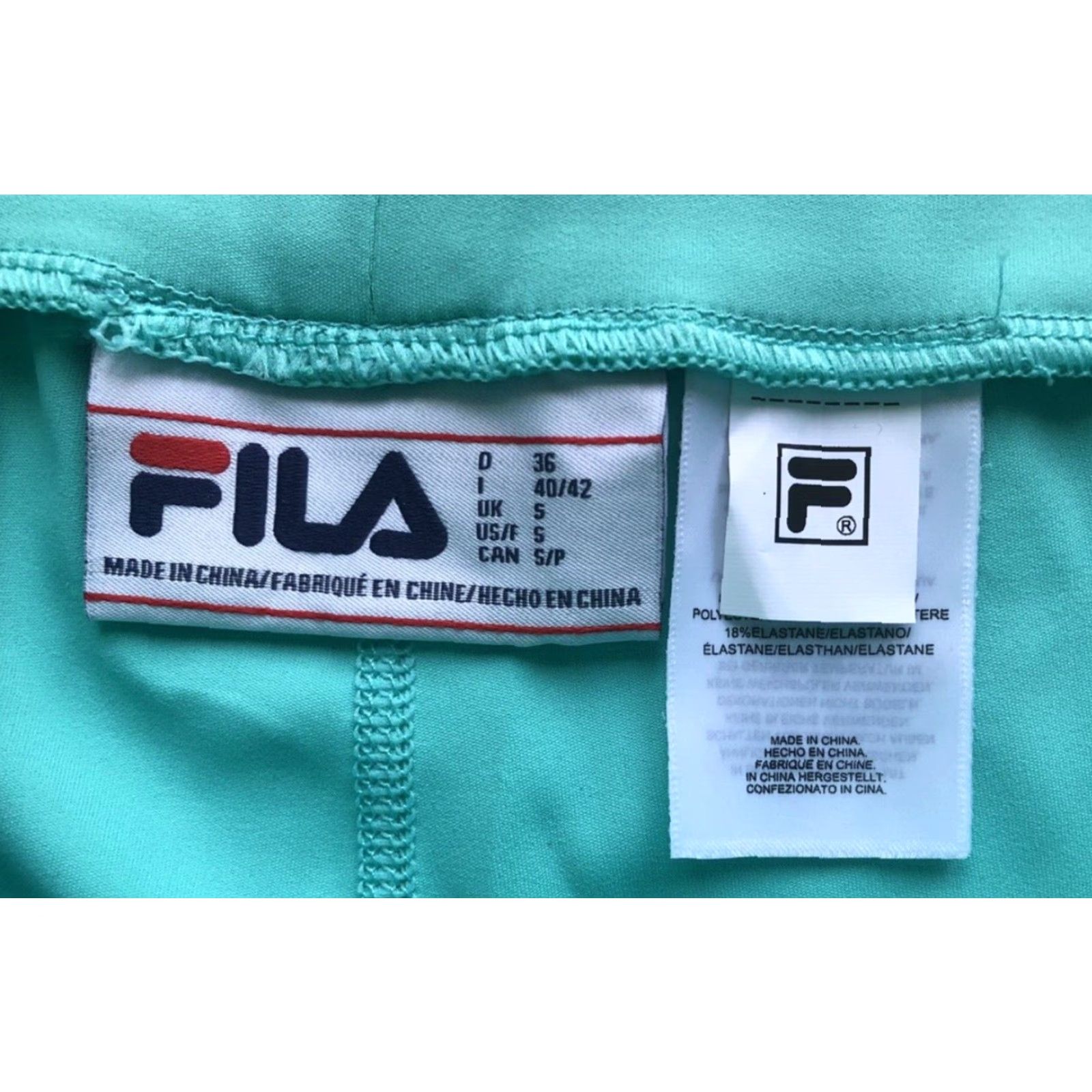 Fila NWT New Fila Sonya Leggings Women’s SMALL Green Teal With Pockets MSRP 0 Size 28" / US 6 / IT 42 - 5 Thumbnail