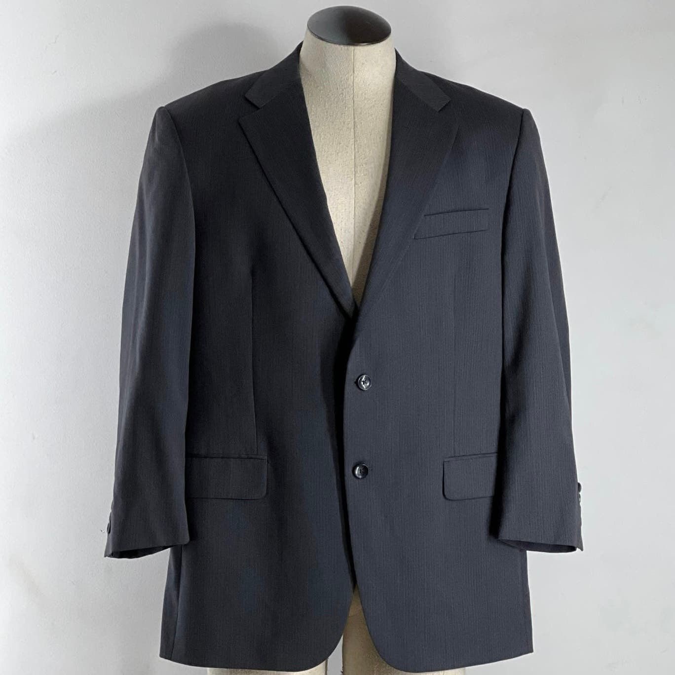 image of Hickey Freeman Mens Blazer Gray Wool Sport Coat Jacket Size 42 in Grey