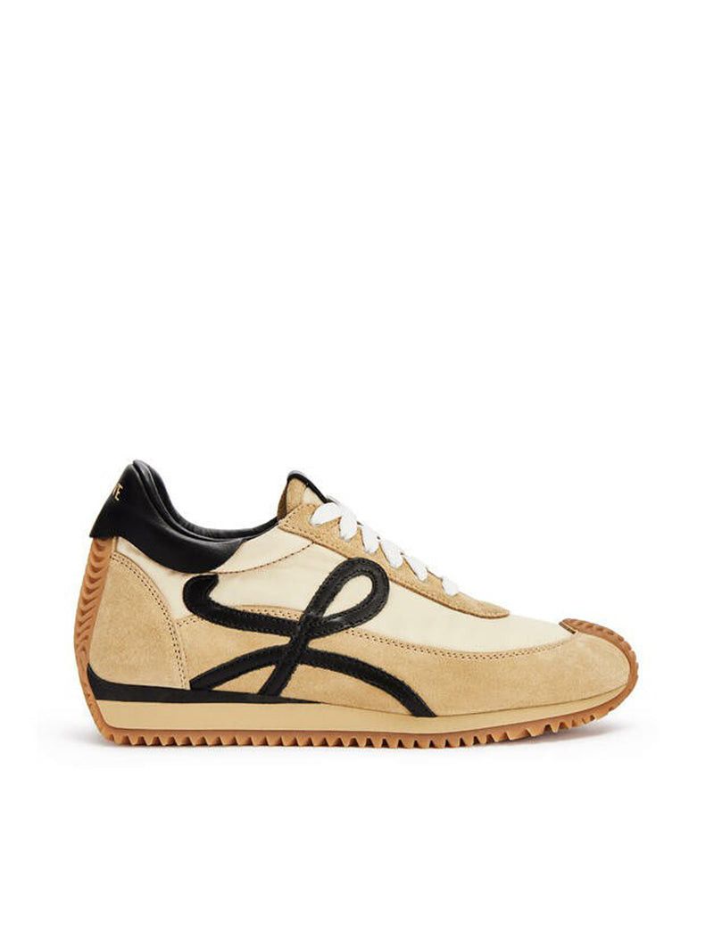 image of Loewe Flow Runner In Suede Shoes in Beige, Men's (Size 7)