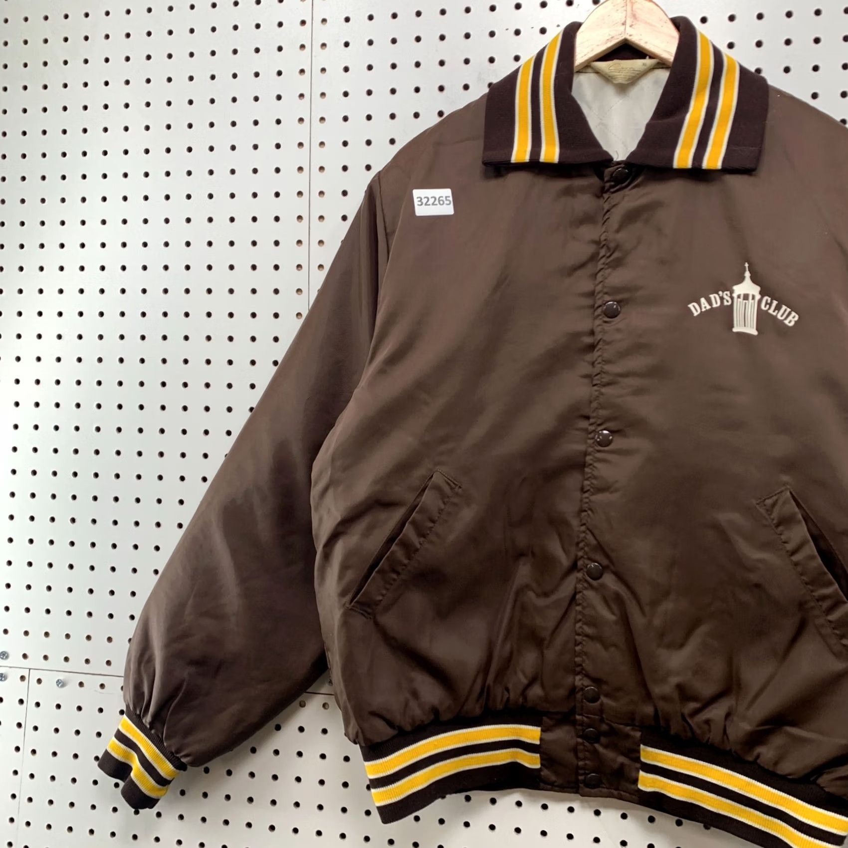 Salem Sportswear VINTAGE Gem Sportswear DADS CLUB Satin Snap Jacket Mens XL Brown USA 70s 80s Bomber Jacket Mens Size US XL / EU 56 / 4 - 5 Thumbnail