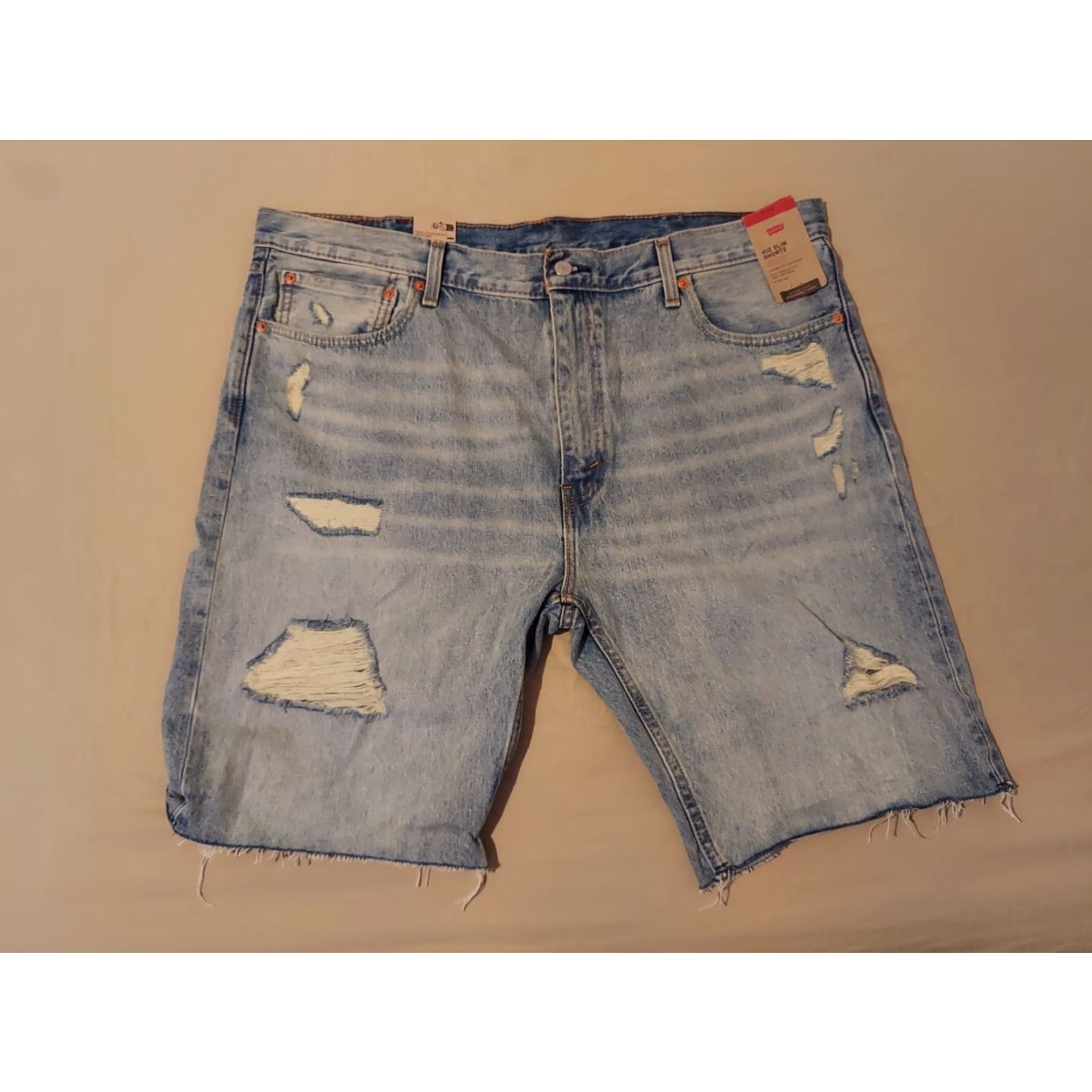 Levi's Mens Levis 412 Denim Shorts 42 Slim Jean Stretch New Size US 42 / EU 58 - 3 Thumbnail