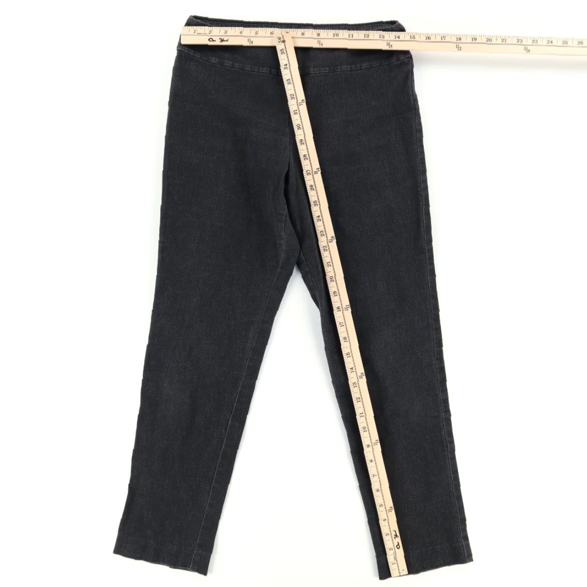 Vintage Krazy Larry Stretch High Rise Tapered Linen Fleece Windbreaker Pants Charcoal Women's 6 Size 28" / US 6 / IT 42 - 3 Thumbnail