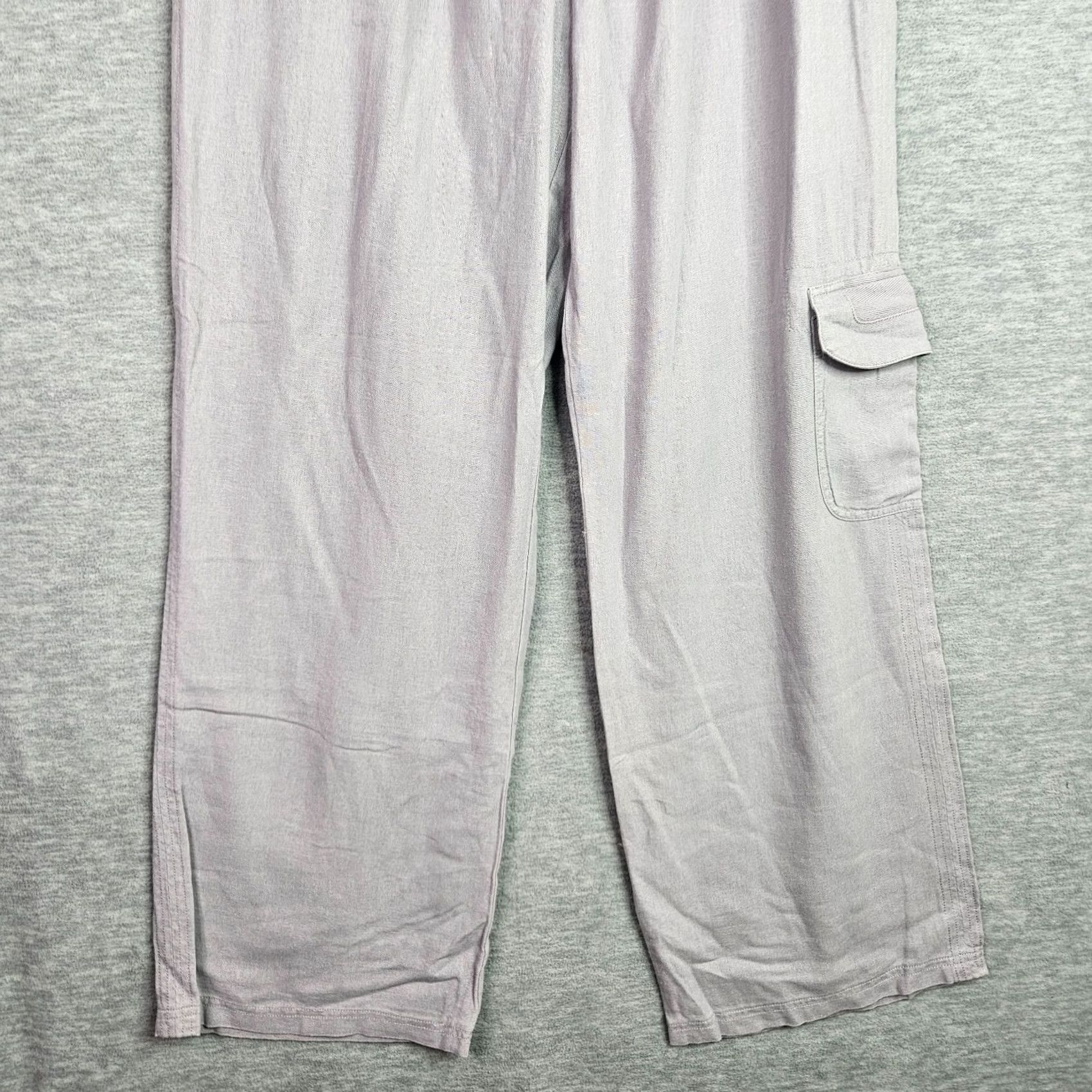 Soft Surroundings Soft Surroundings Cargo Linen Pants Beige Size TM Tall M Women Relaxed Cargo Pants Linen Beige M Tall Women Size 32" / US 10 / IT 46 - 6 Thumbnail