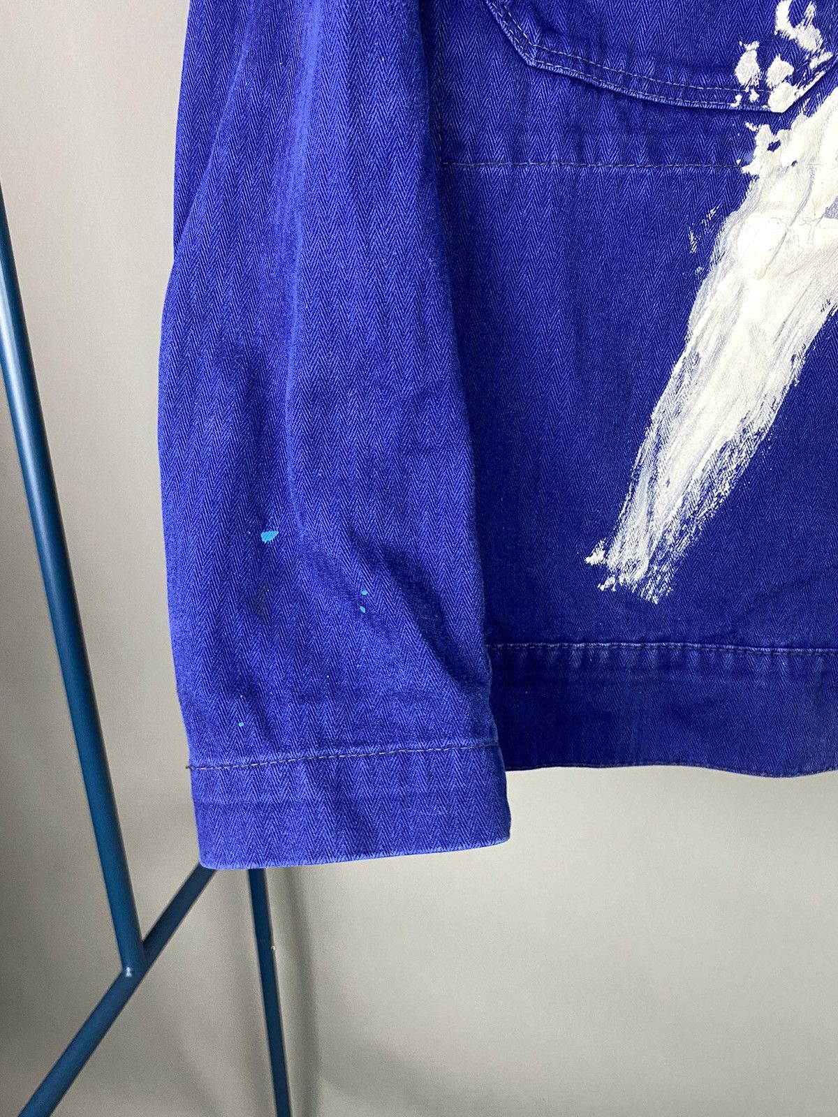 Le Laboureur × Vintage Vintage Workwear Blue Chore Jacket with Paint Marks Size US XL / EU 56 / 4 - 4 Thumbnail
