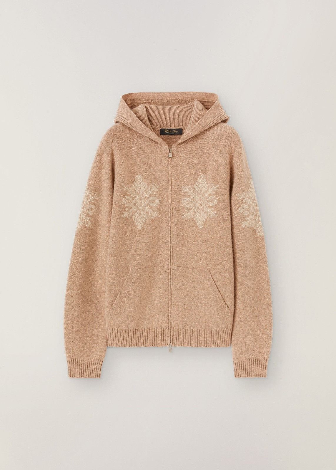 image of Loro Piana O1Loc1C0224 Baby Cashmere Hooded Cardigan In Beige, Women's (Size Large)