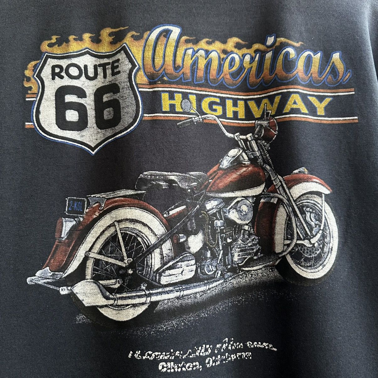 Route 66 Vintage Route 66 American Highway Bike Graphic Tee Size US XL / EU 56 / 4 - 4 Thumbnail
