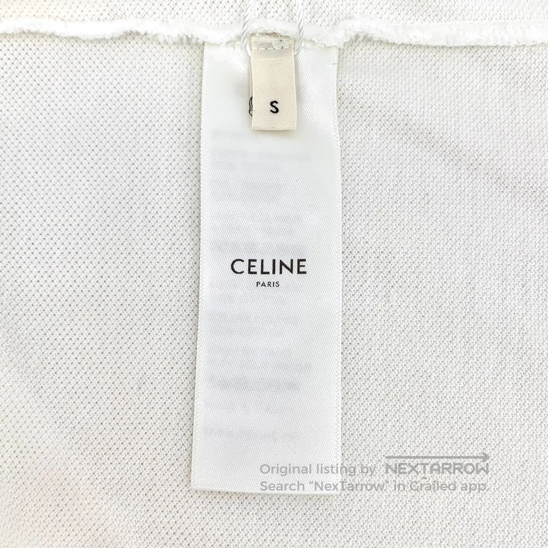 Celine CELINE White Arc de Triomphe Embroidered Cotton Notched La Size US S / EU 44-46 / 1 - 7 Thumbnail