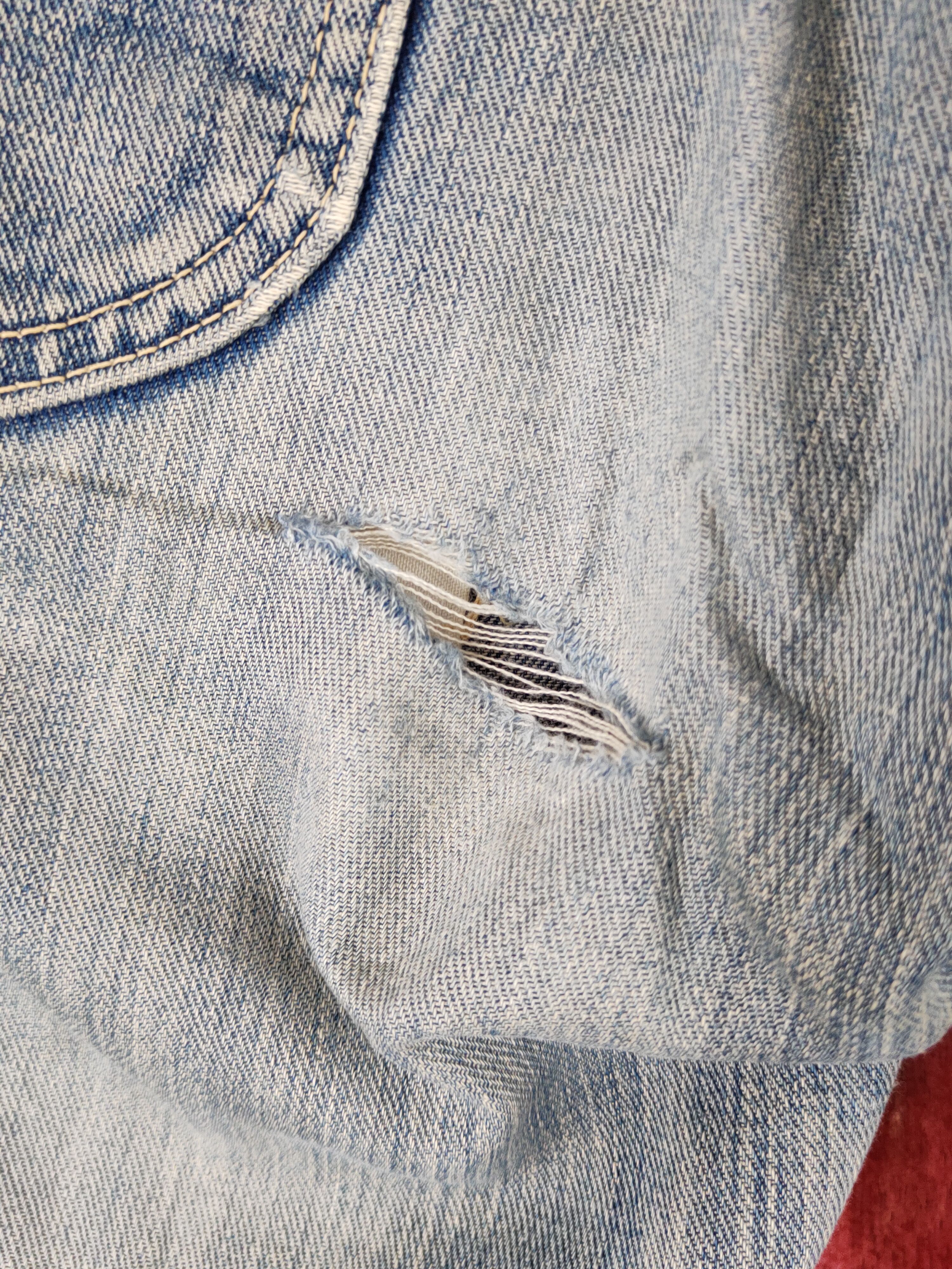 Japanese Brand Lee Dark Blue Faded Distressed Ripped Jeans #S1696 Size US 30 / EU 46 - 8 Thumbnail