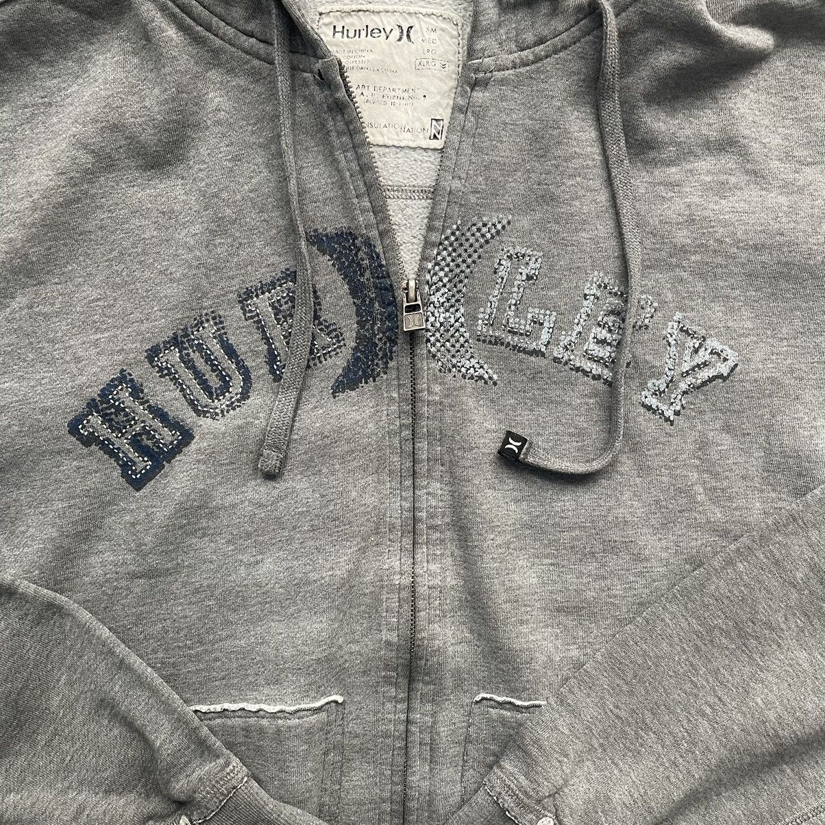 Hurley Vintage Hurley Frayed Dark Grey Hoodie Size Large Size US L / EU 52-54 / 3 - 2 Thumbnail