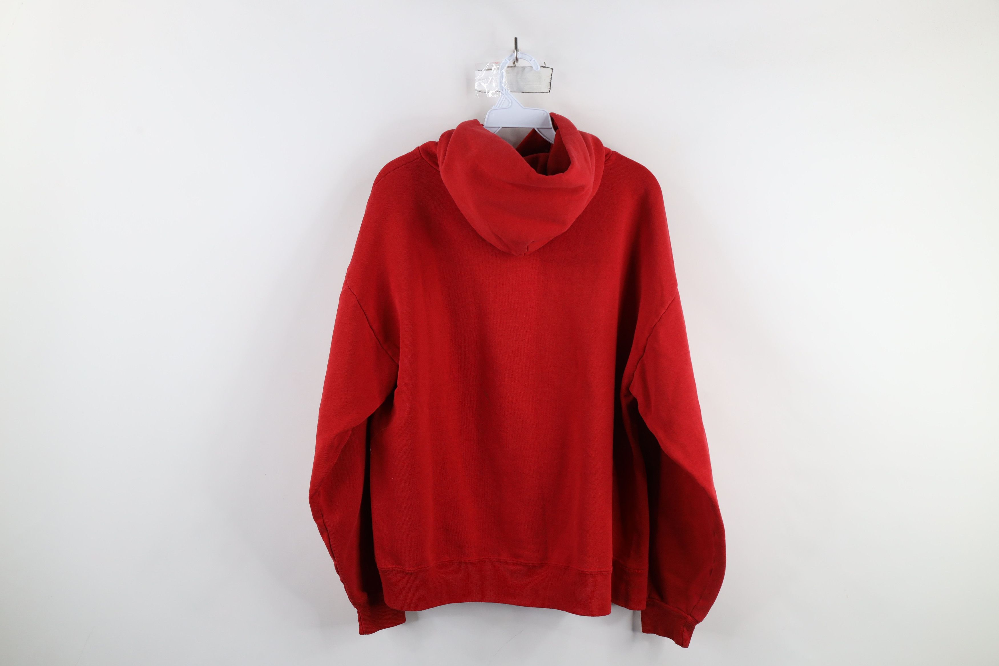 Vintage Vintage 90s Ohio State University Football Hoodie Red Size L / US 10 / IT 46 - 13 Thumbnail