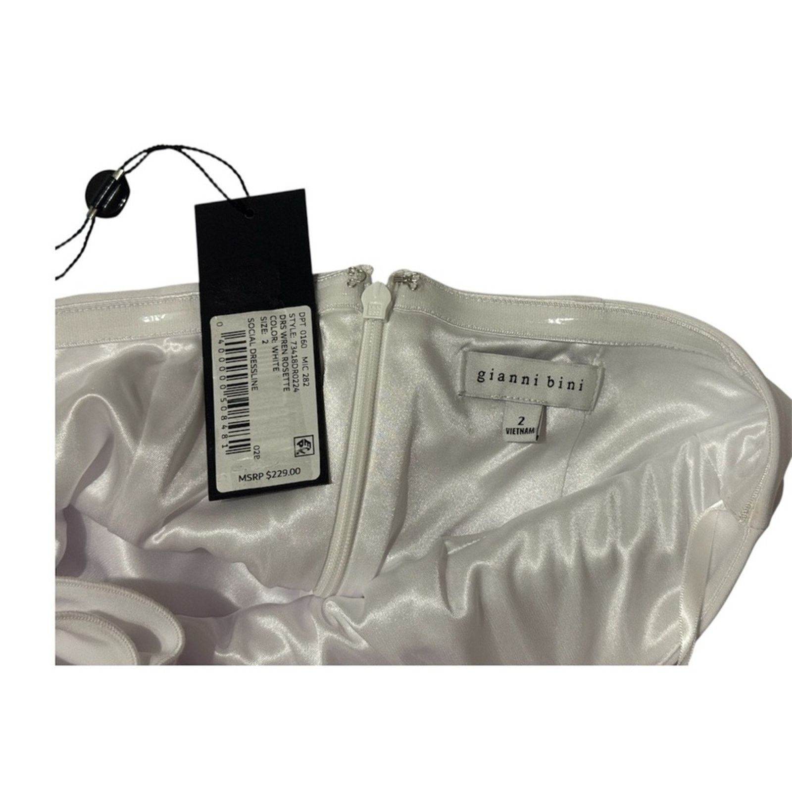 Gianni Valentino Gianni Bini One Shoulder White Dress with Ruffles Size 2 Size XS / US 0-2 / IT 36-38 - 4 Thumbnail