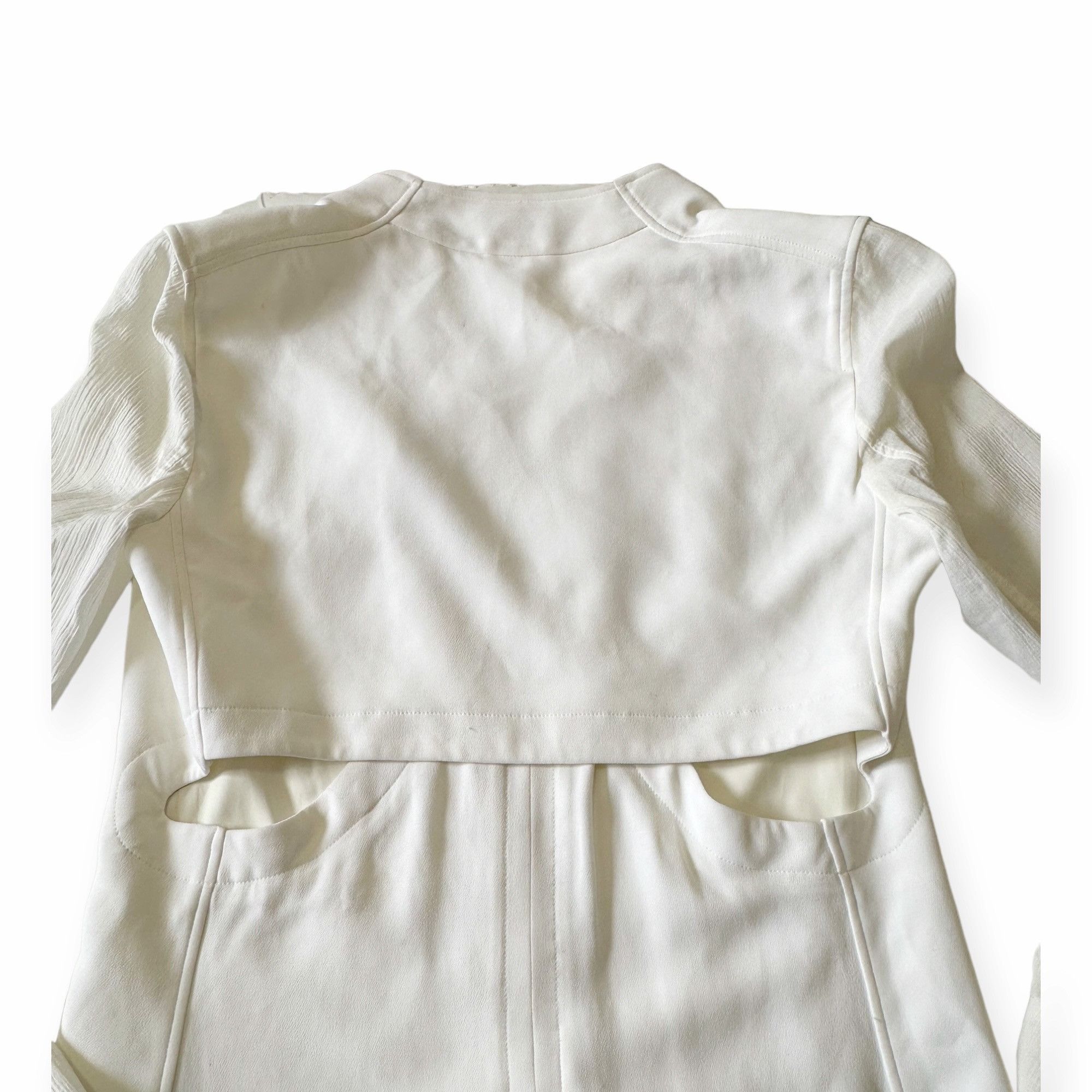 Helmut Lang Helmut Lang Torsion White Cutout Blazer, Size 4 Size S / US 4 / IT 40 - 7 Thumbnail