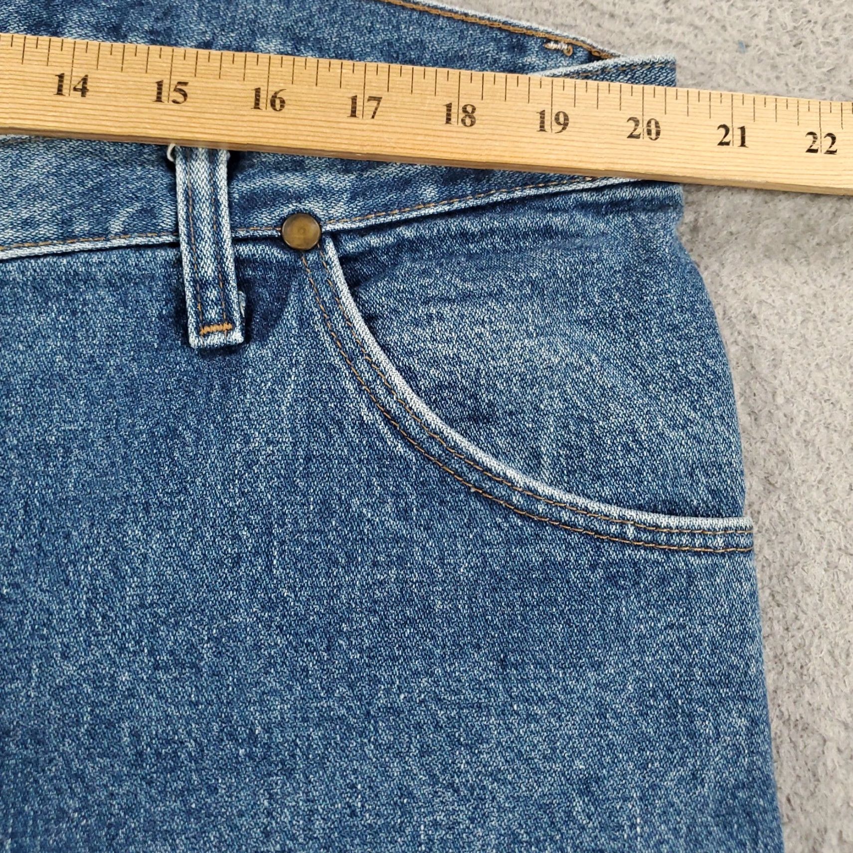 Wrangler Wrangler Jeans 47MWZ Mens 40 X 30 Regular Fit Straight Leg Worn Distressed 40x30 Size US 40 / EU 56 - 3 Thumbnail