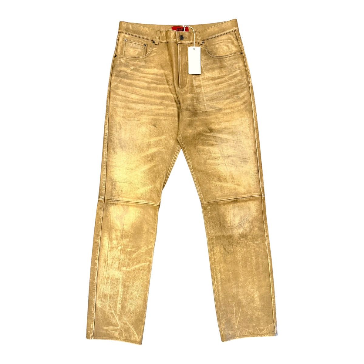 424 424 leather five pocket pants Size US 34 / EU 50 - 1 Thumbnail