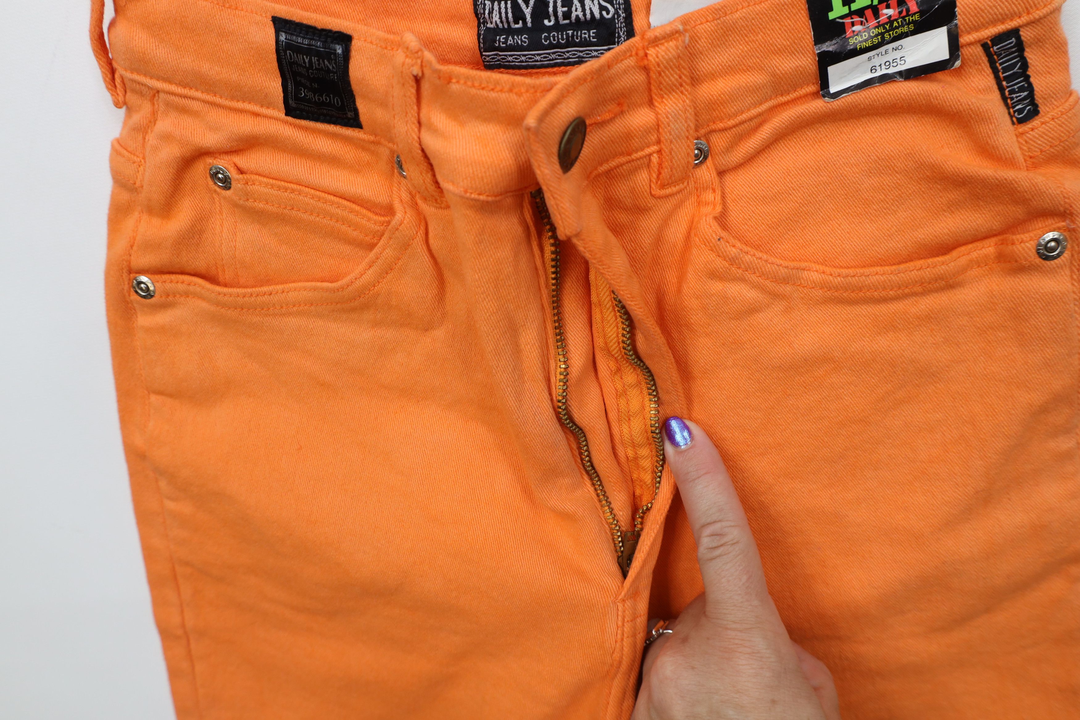 Vintage Deadstock Vintage 90s Streetwear Denim Jean Shorts Orange Size 32" / US 10 / IT 46 - 6 Thumbnail