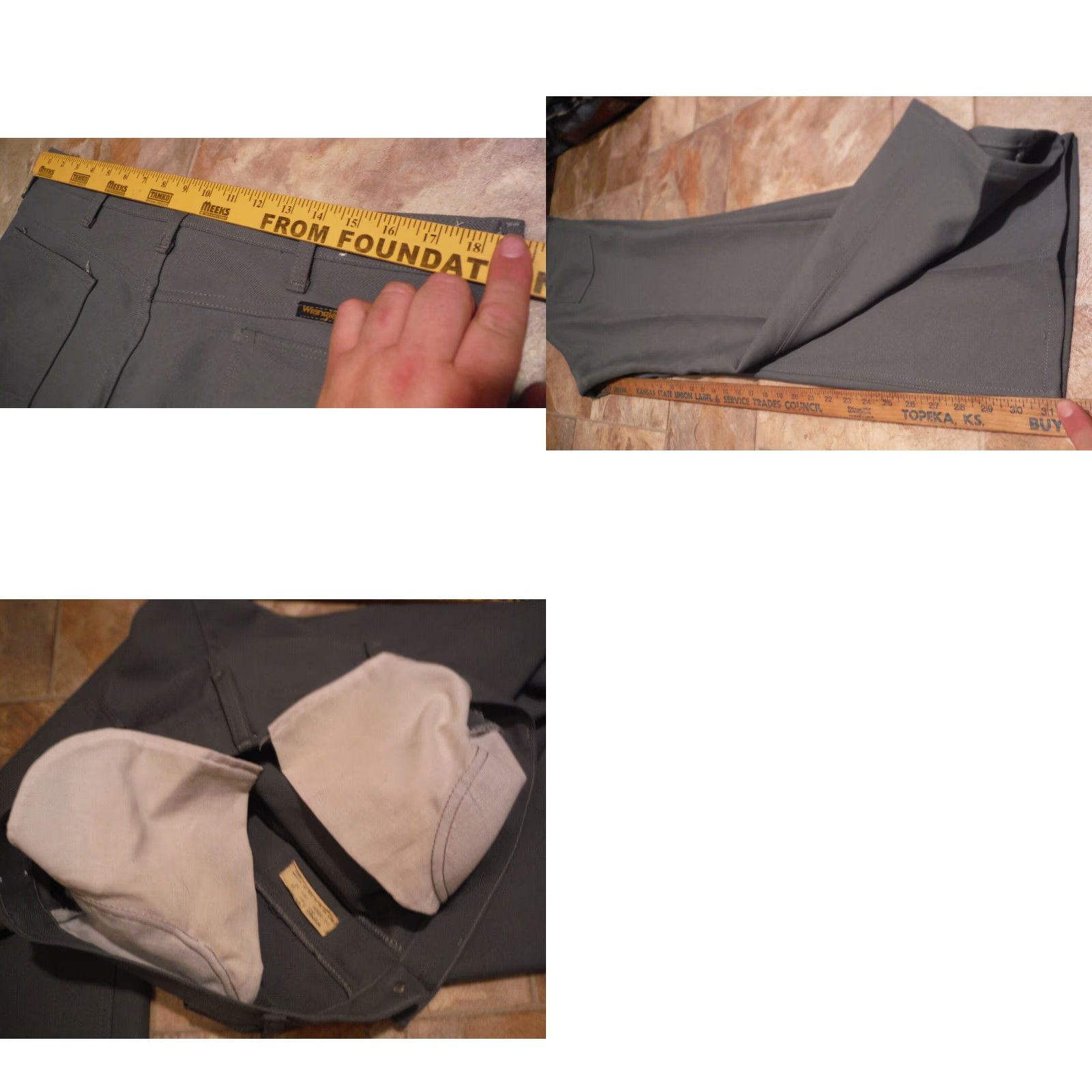 Wrangler VINTAGE Wrangler Jeans Slack Pants 36 Adult Gray Polyester 82GY USA 90s Distressed Mens 36x31 Tag 38/32 Wrangler brand Size US 36 / EU 52 - 8 Thumbnail