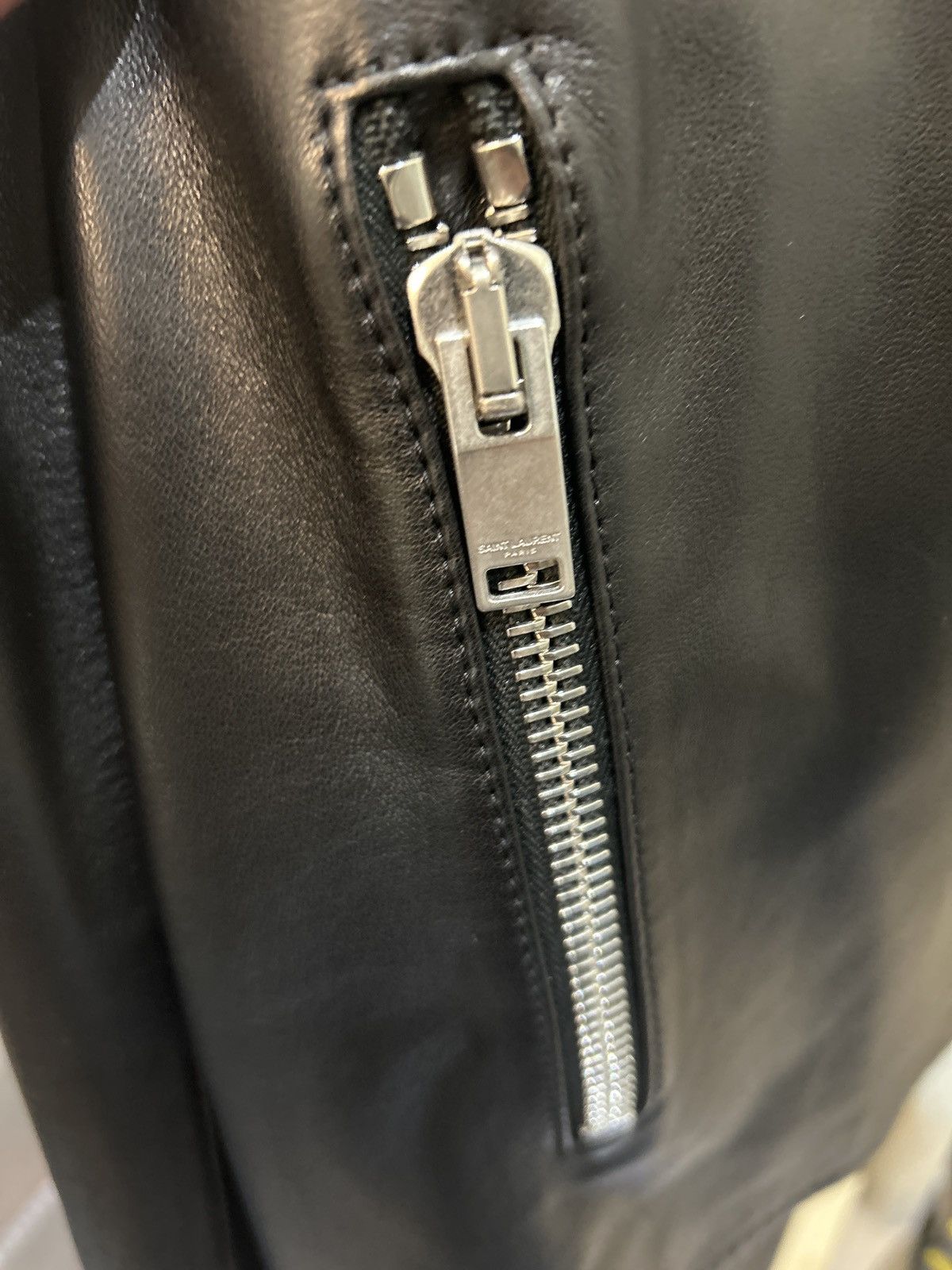 Saint Laurent Paris Saint Laurent Leather Jacket Size US XL / EU 56 / 4 - 4 Thumbnail
