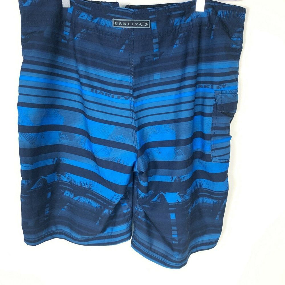 Oakley Oakley 36 Swim Trunks Surf Board Shorts Blue Swimming Stripe Size US 36 / EU 52 - 2 Thumbnail