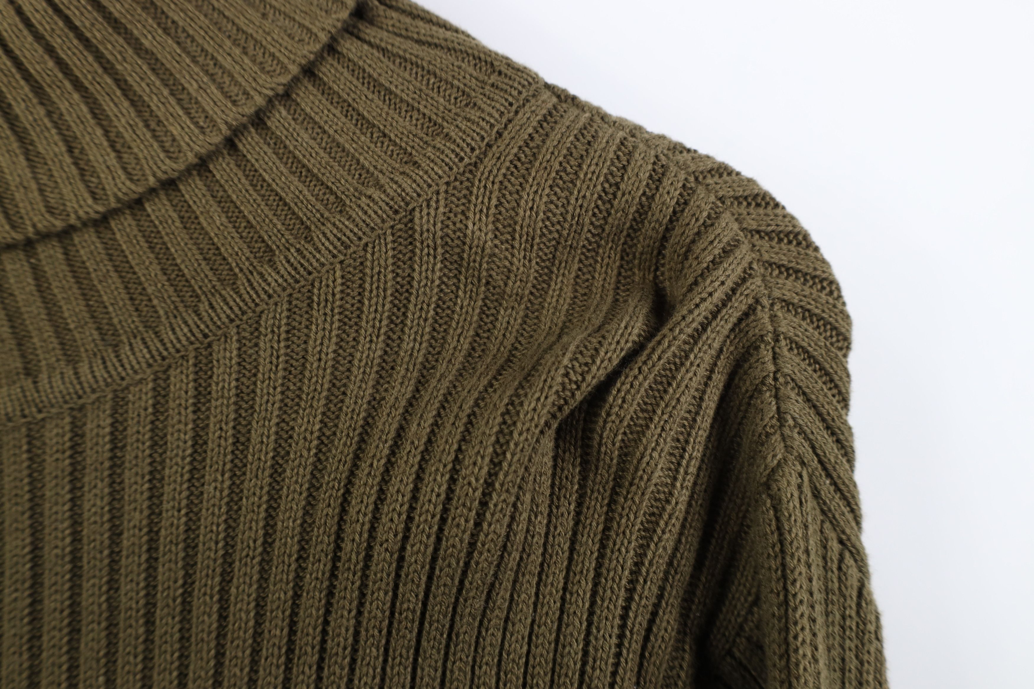 Vintage Vintage 90s Streetwear Cotton Ribbed Knit Turtleneck Sweater Size US M / EU 48-50 / 2 - 5 Thumbnail