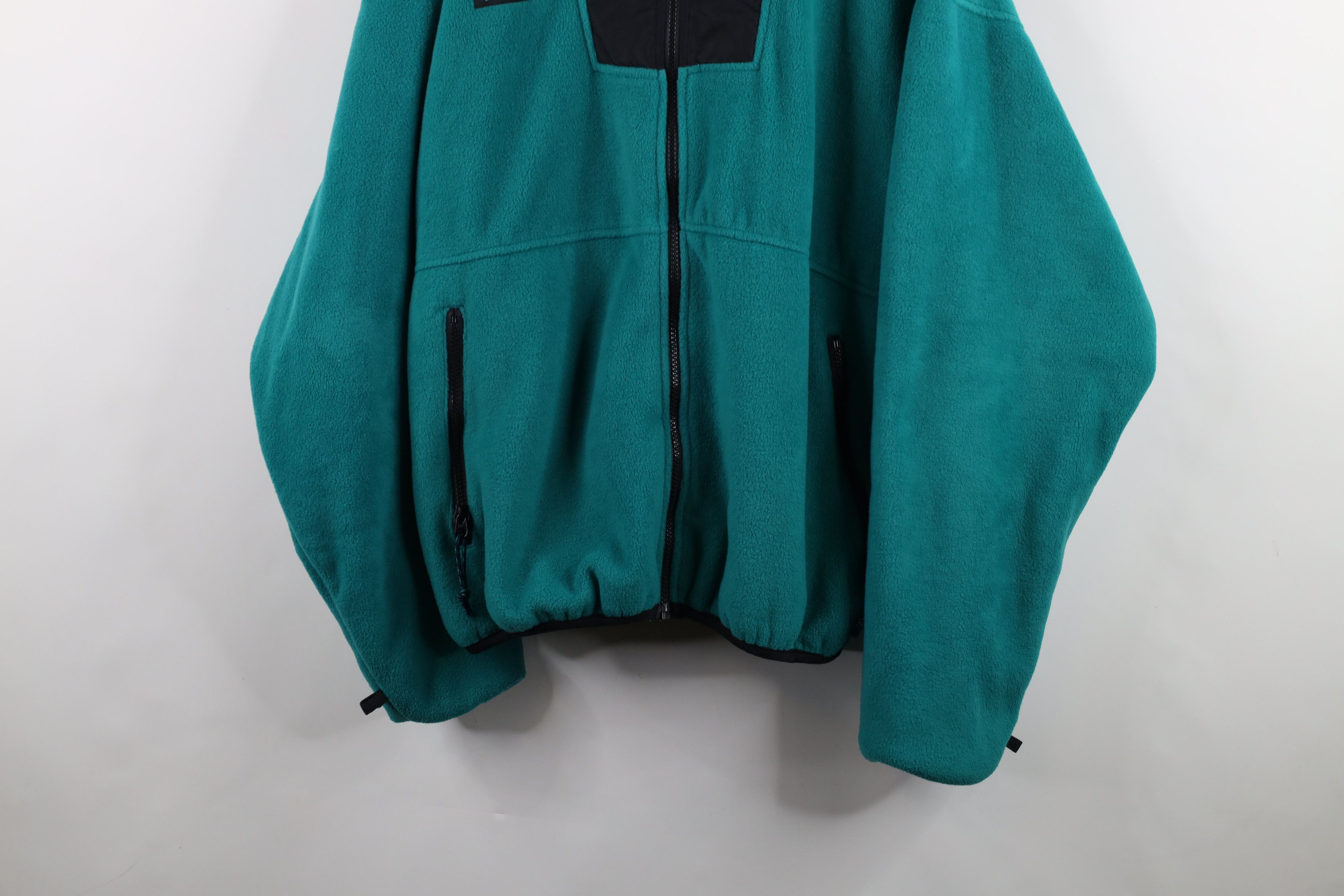 Columbia × Vintage Vintage 90s Columbia Box Logo Full Zip Fleece Jacket Teal Size US L / EU 52-54 / 3 - 3 Thumbnail
