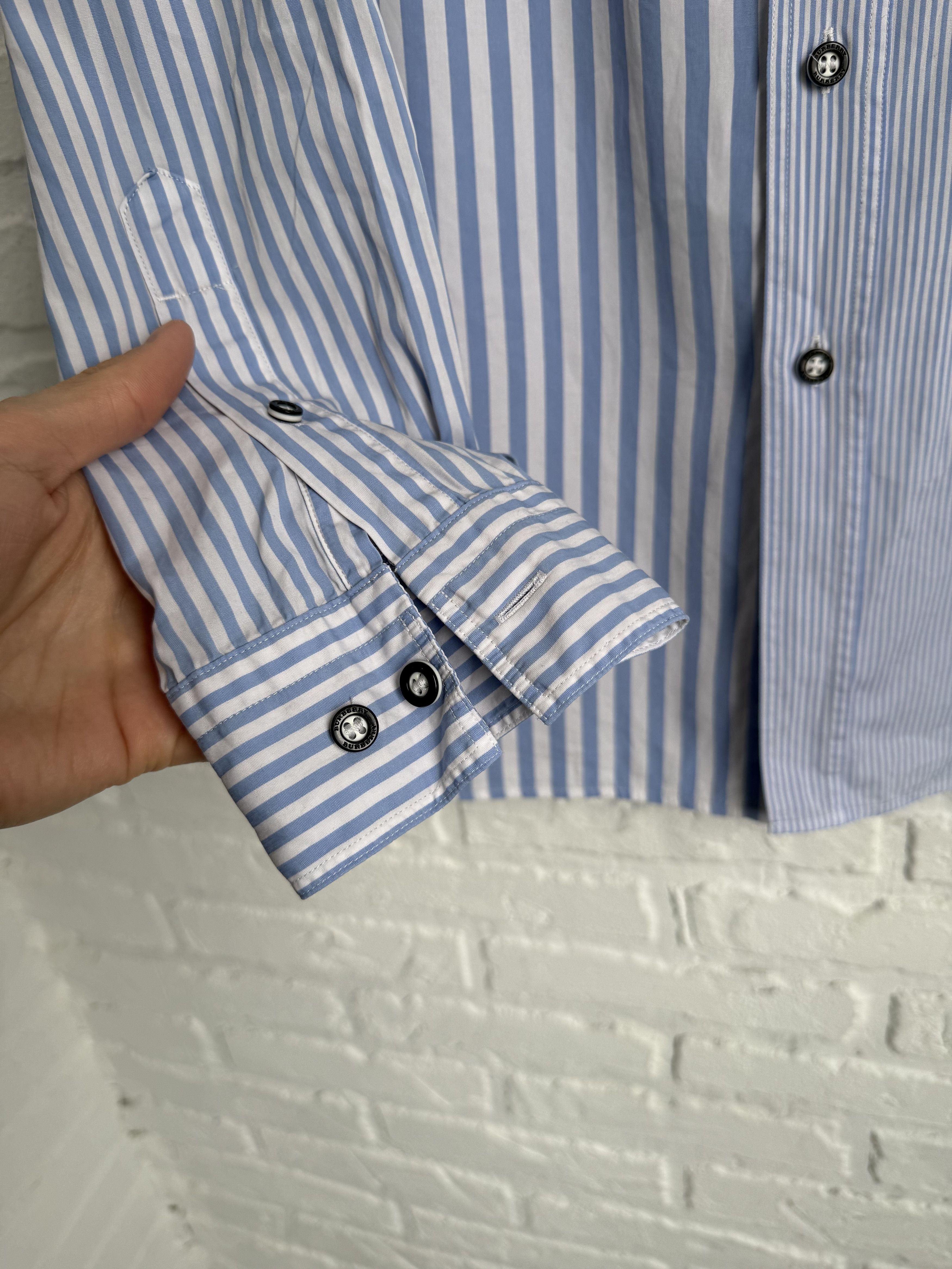 Burberry Burberry London England blue Striped shirt Size US L / EU 52-54 / 3 - 9 Thumbnail