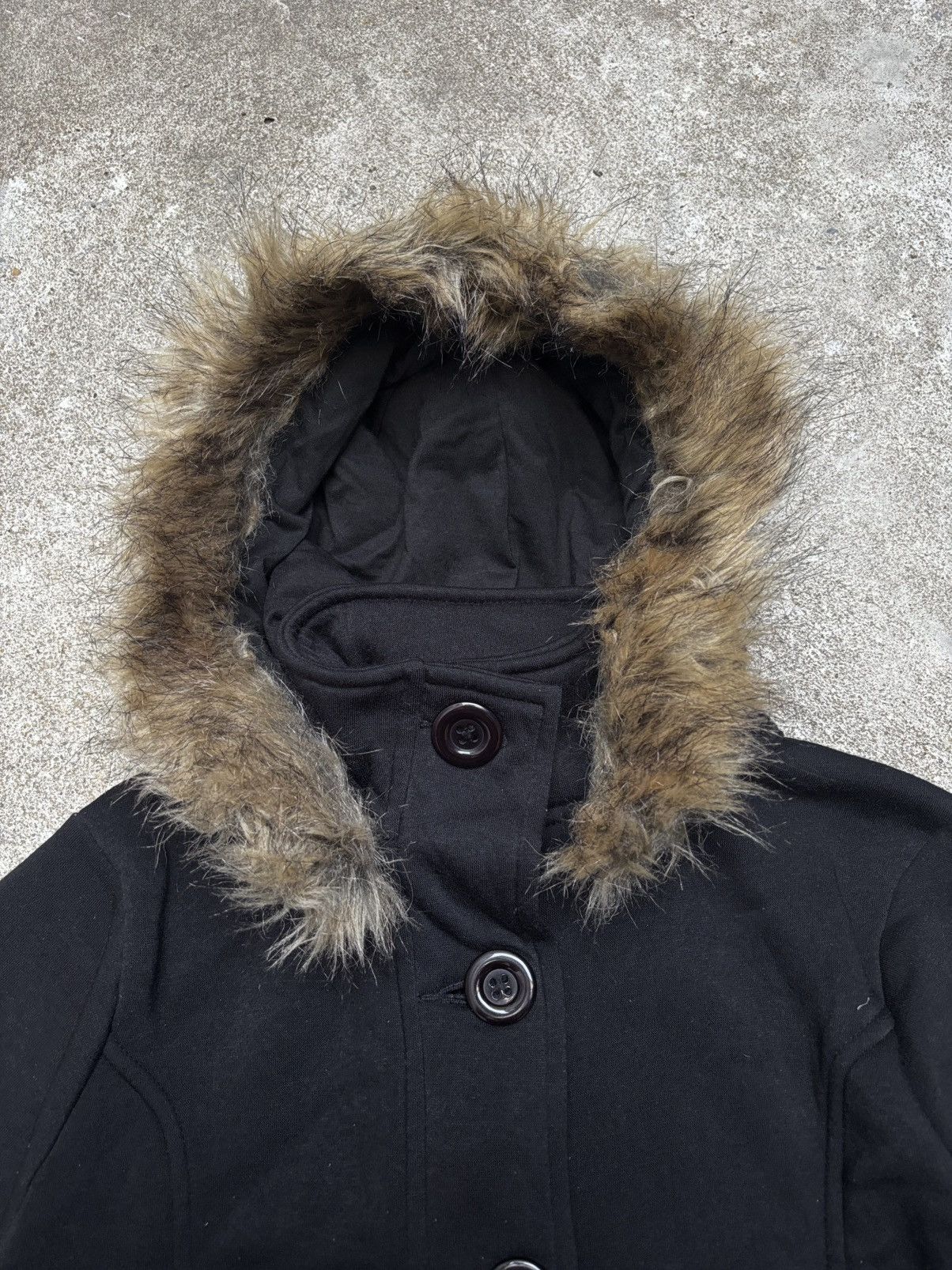 Le Grande Bleu (L.G.B.) Black UNIK Fur Jacket Button Size L / US 10 / IT 46 - 4 Thumbnail