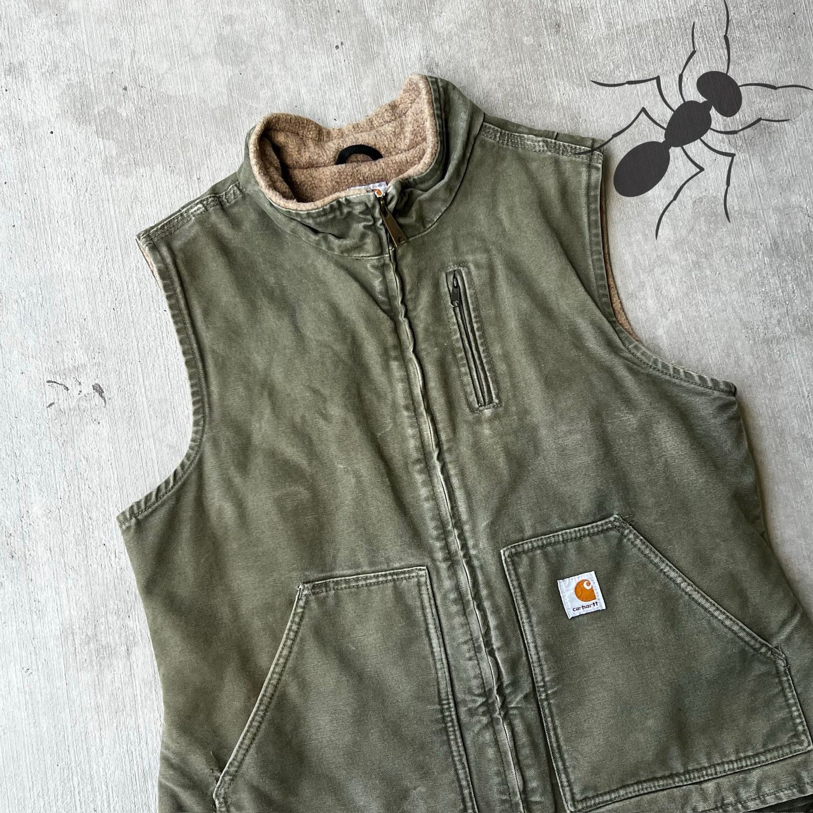 Carhartt × Vintage Carhartt WOMENS WV001 LOV green work wear vest Size US L / EU 52-54 / 3 - 2 Thumbnail
