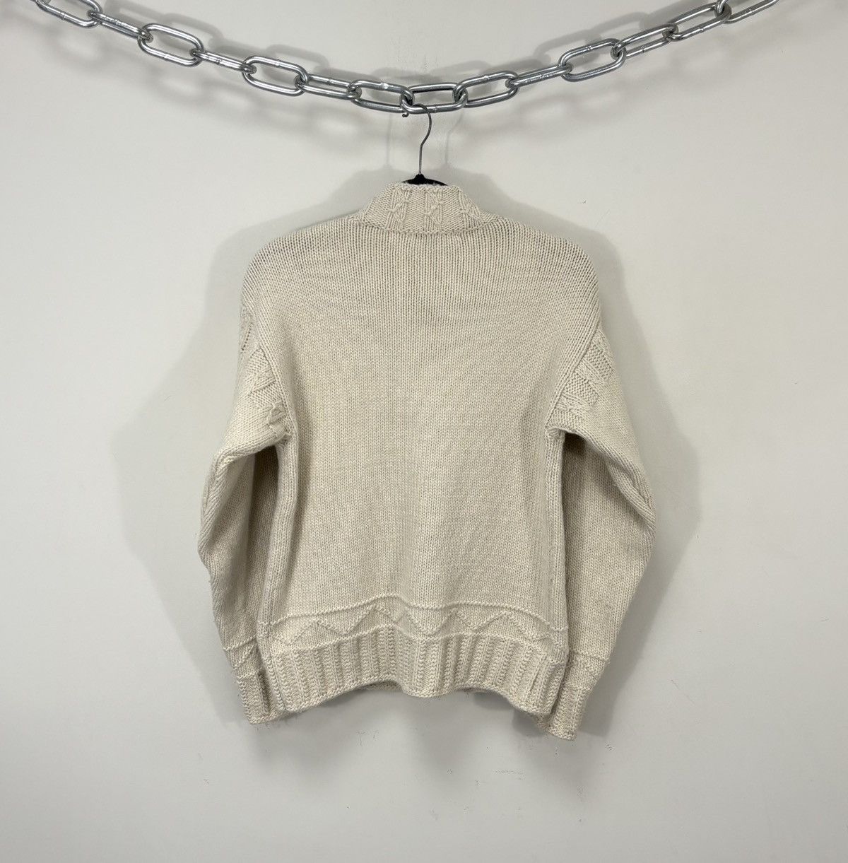 Uniqlo Uniqlo x JW Anderson Women’s Mock Neck Cream Knit Sweater Size XS / US 0-2 / IT 36-38 - 11 Thumbnail