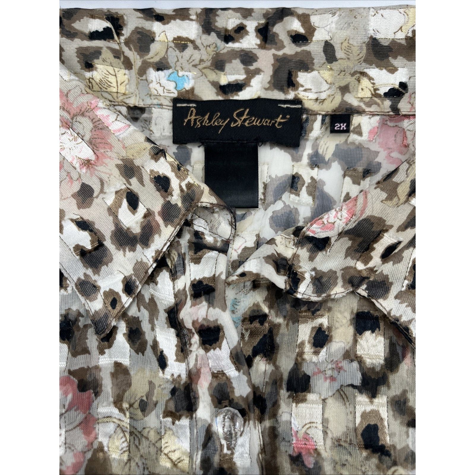 Other Ashley Stewart Plus Women's LIGHTWEIGHT Leopard ANIMAL PRINT Size XXL / US 16-18 / IT 52-54 - 6 Thumbnail
