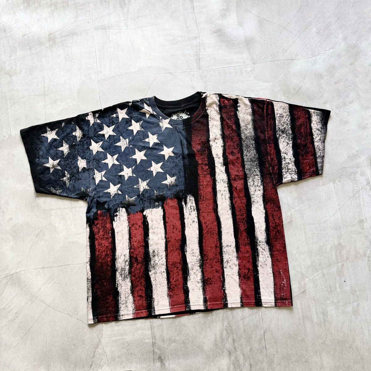 Hysteric Glamour × Undercover 00s USA Y2K Flag Chrome Style All Over Print T Shirt Size US XXL / EU 58 / 5 - 1 Thumbnail