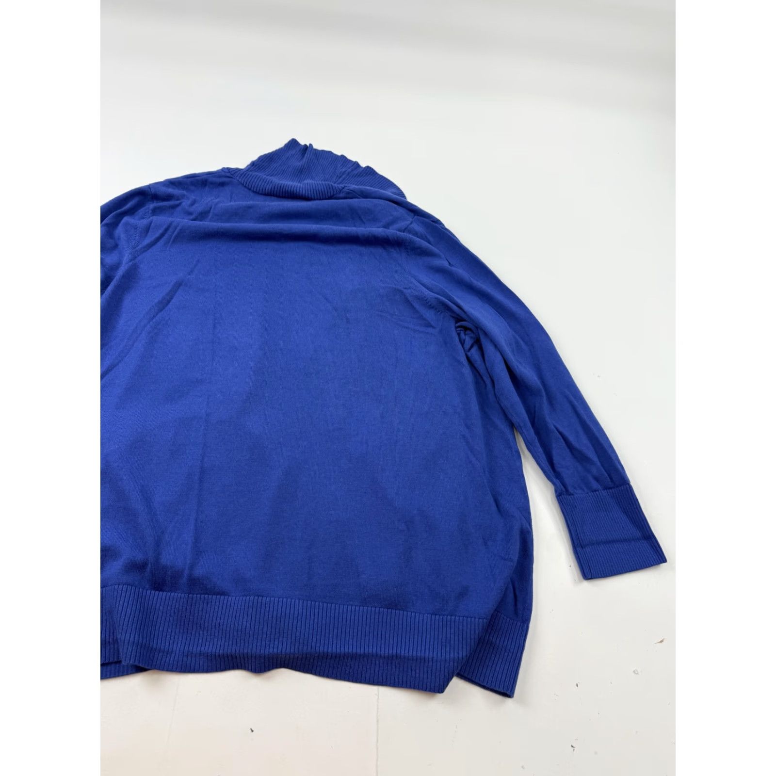 Lands' End Lands' End Cardigan Sweater Womens 3X Blue Open Knit Pockets Cotton Modal Knit V-Neck Long Sleeve Plus Size Casual Size XXL / US 16-18 / IT 52-54 - 7 Thumbnail