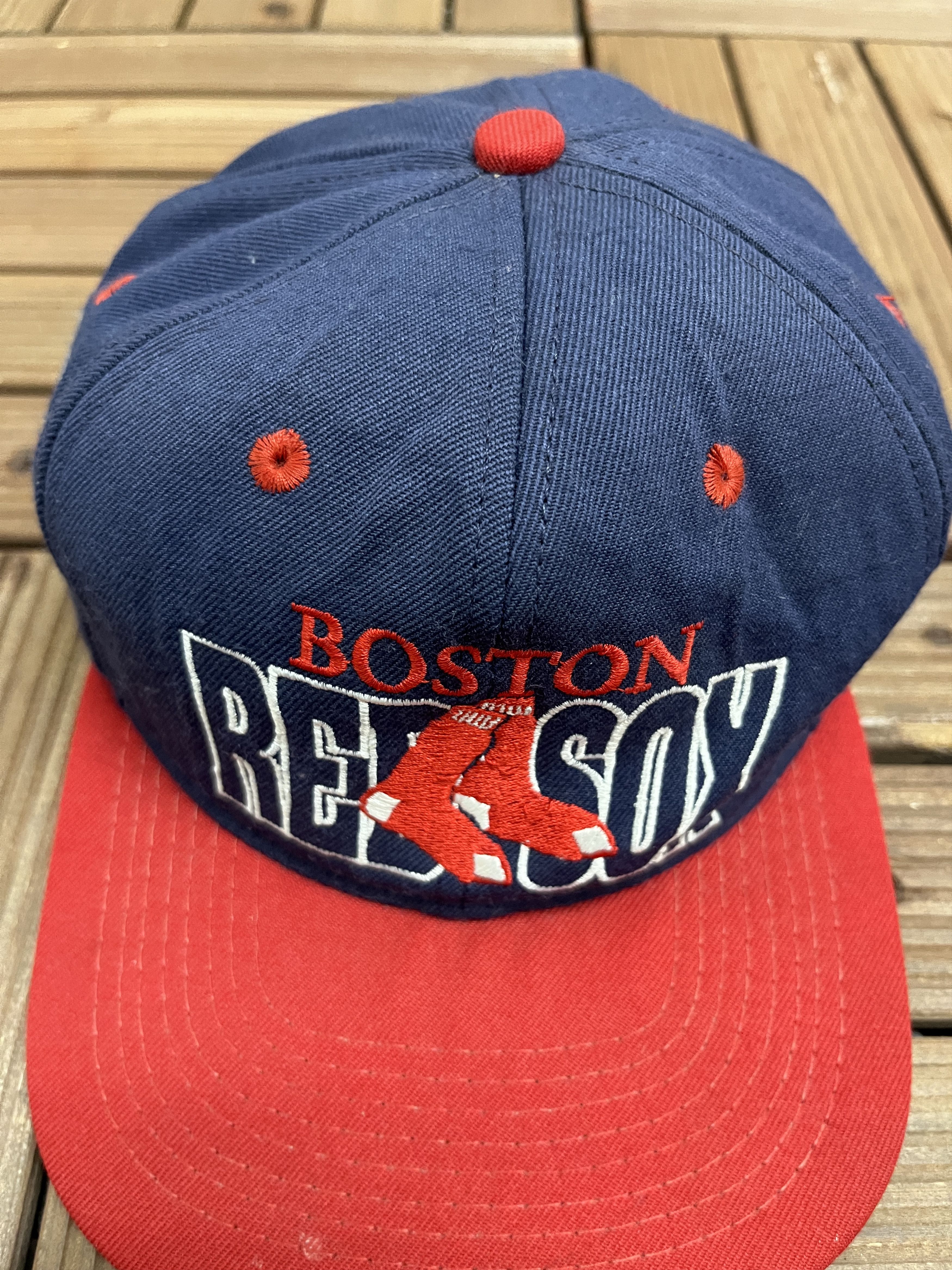 Vintage Boston Red Sox Vintage Snap Back Blue Hat Cap Size ONE SIZE - 3 Thumbnail