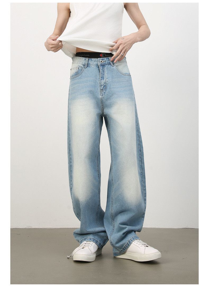 Japanese Brand × Jean American retro wide-leg loose distressed scimitar jeans Size US 32 / EU 48 - 3 Thumbnail