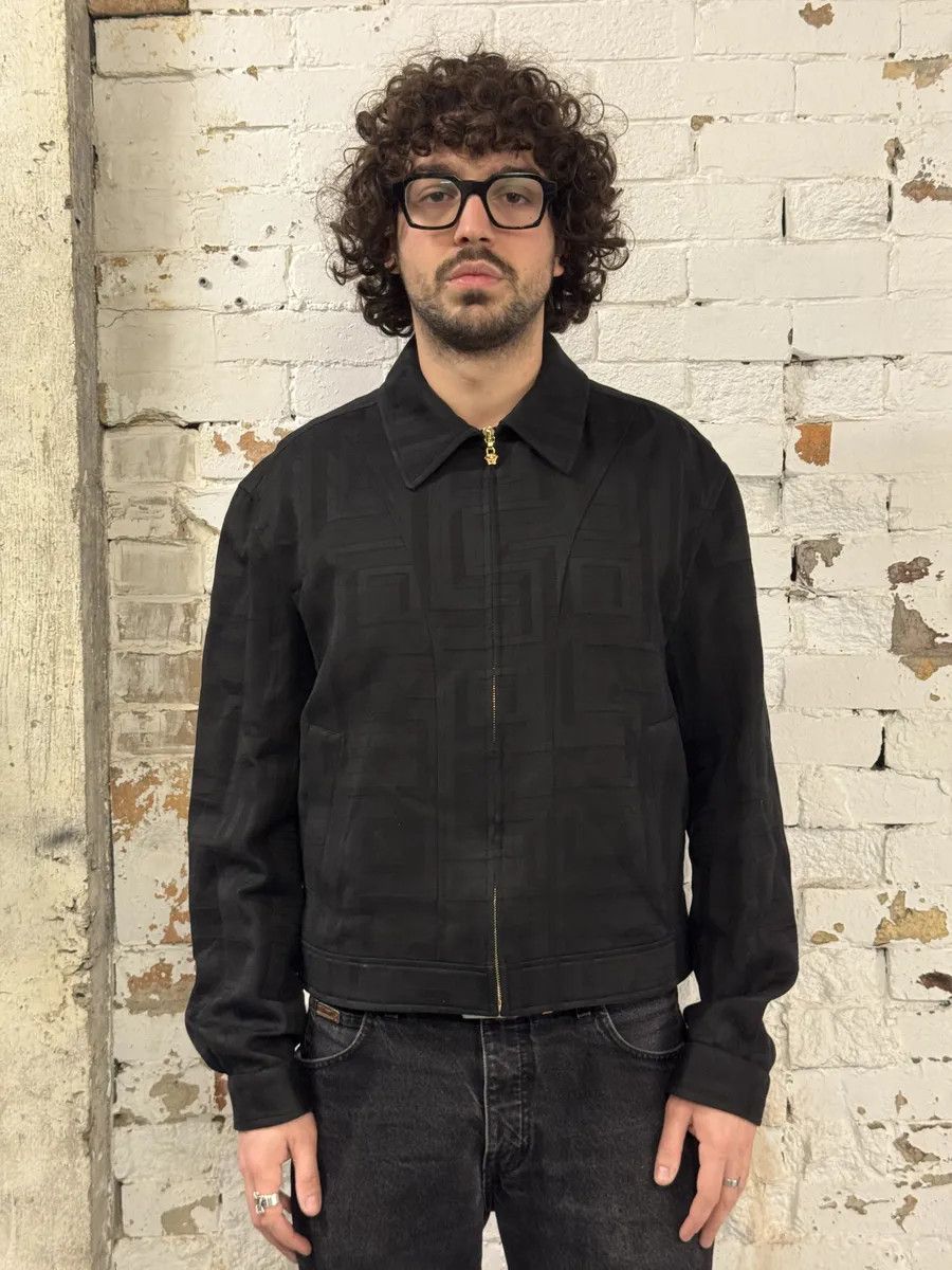 Vintage 1990s Giacca Versace Black Geometrical Jacket Size US M / EU 48-50 / 2 - 3 Thumbnail