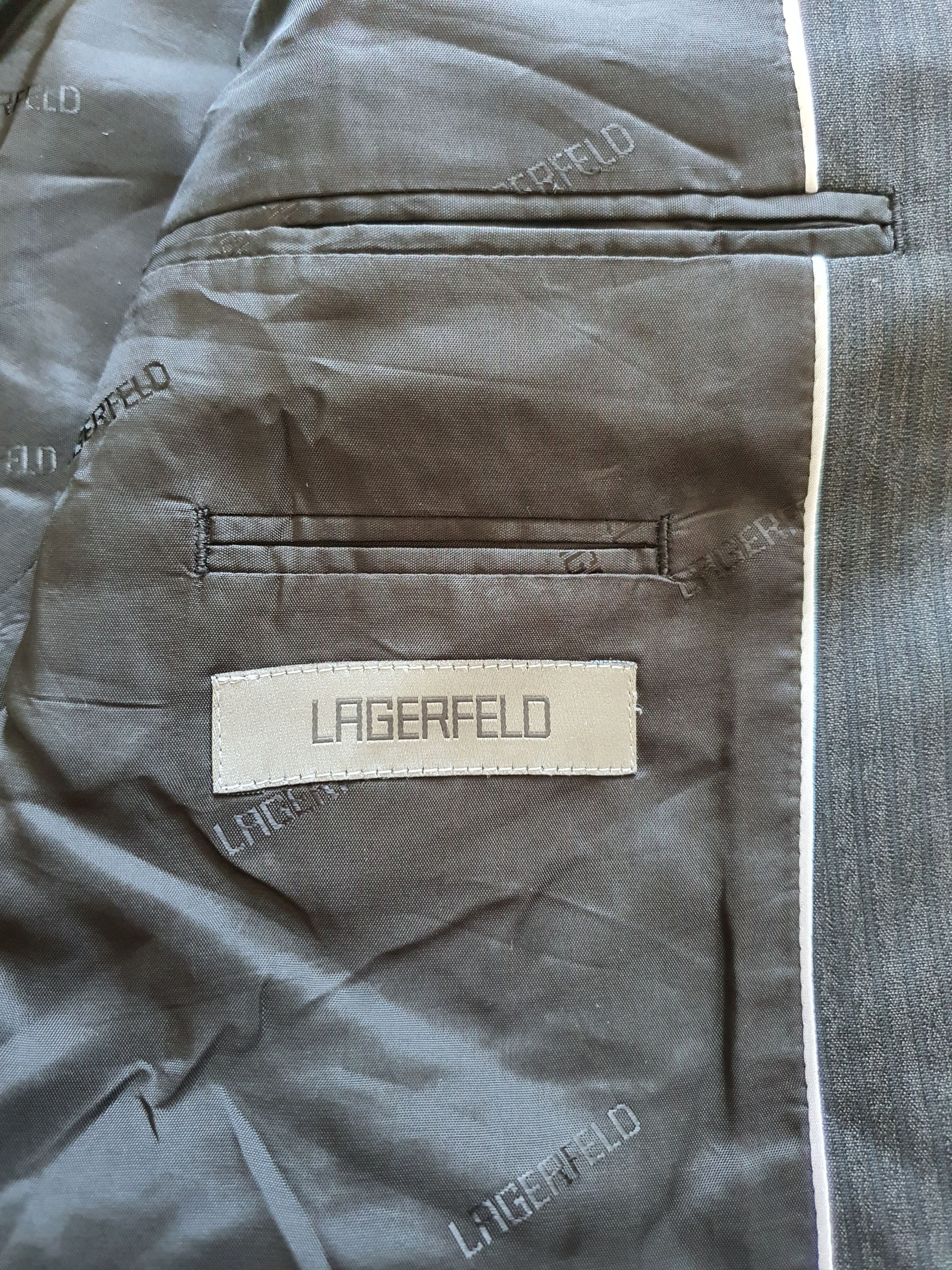 Karl Lagerfeld Blazer Sports Coat Suit Jacket - Charcoal Striped - EU 50 Size 40R - 5 Thumbnail