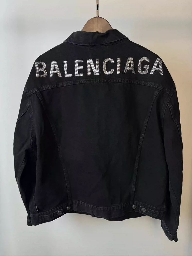 Balenciaga Balenciaga WaterWashed Denim Jacket with Logo-2505 Size US M / EU 48-50 / 2 - 3 Thumbnail