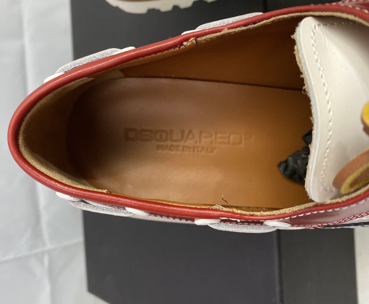 Dsquared2 Dsquared2 🇮🇹 R/W/B Leather Handmade Brogue Boat Shoes 9 NEW Size US 9 / EU 42 - 2 Thumbnail
