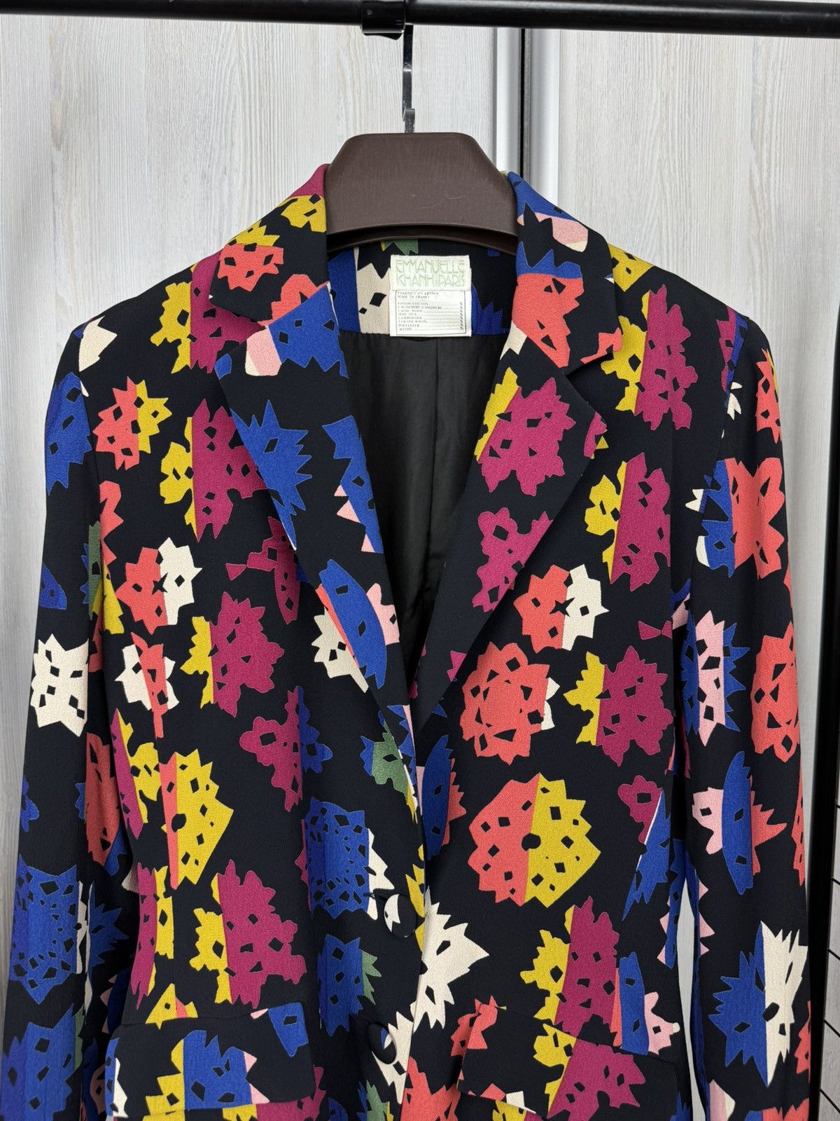 Emmanuelle Khanh Emmanuelle Khahn Paris vintage multicoloured designer blazer Size M / US 6-8 / IT 42-44 - 3 Thumbnail