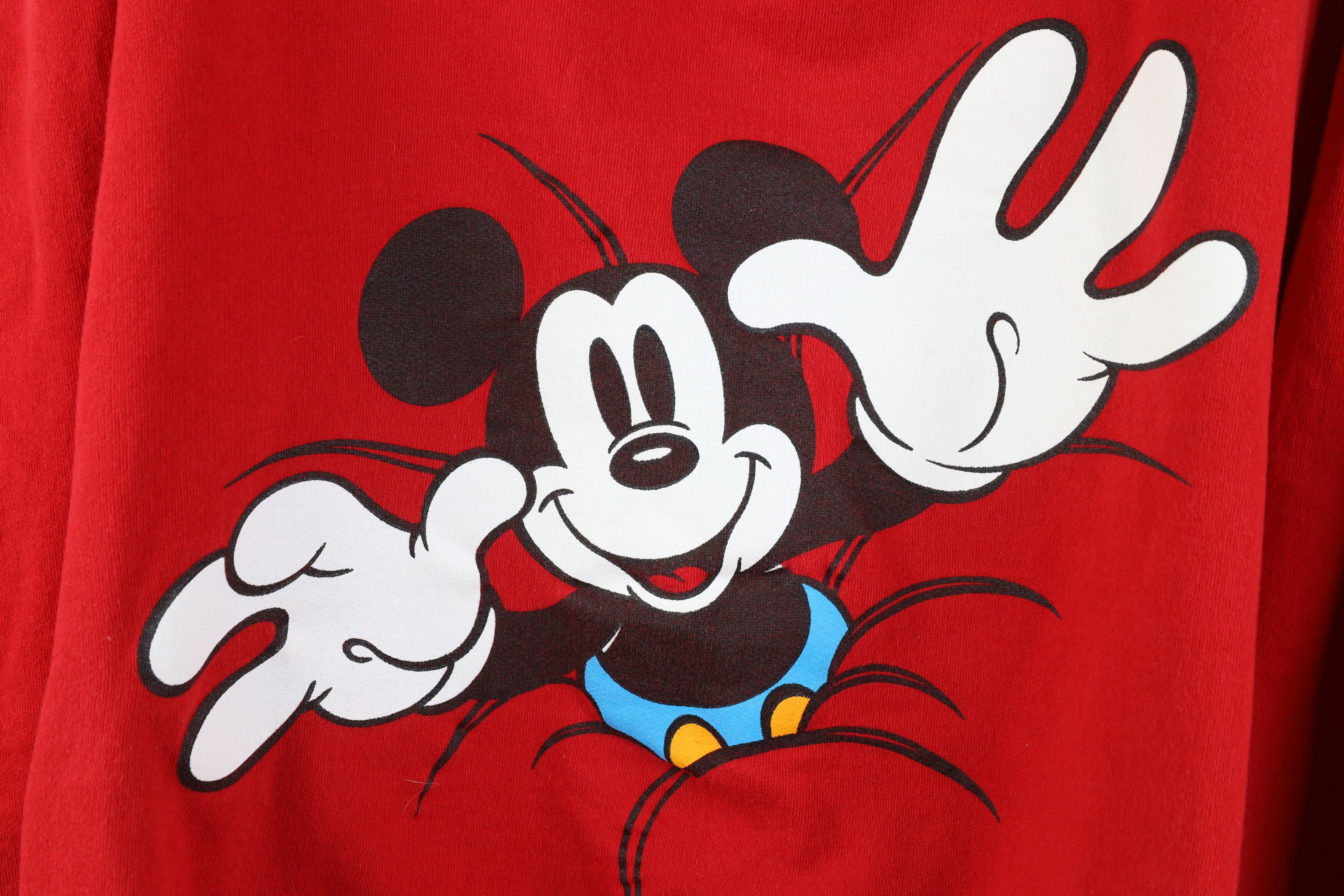 Disney Vintage 90s Disney Faded Jumbo Print Mickey Mouse Sweatshirt Size ONE SIZE - 4 Thumbnail