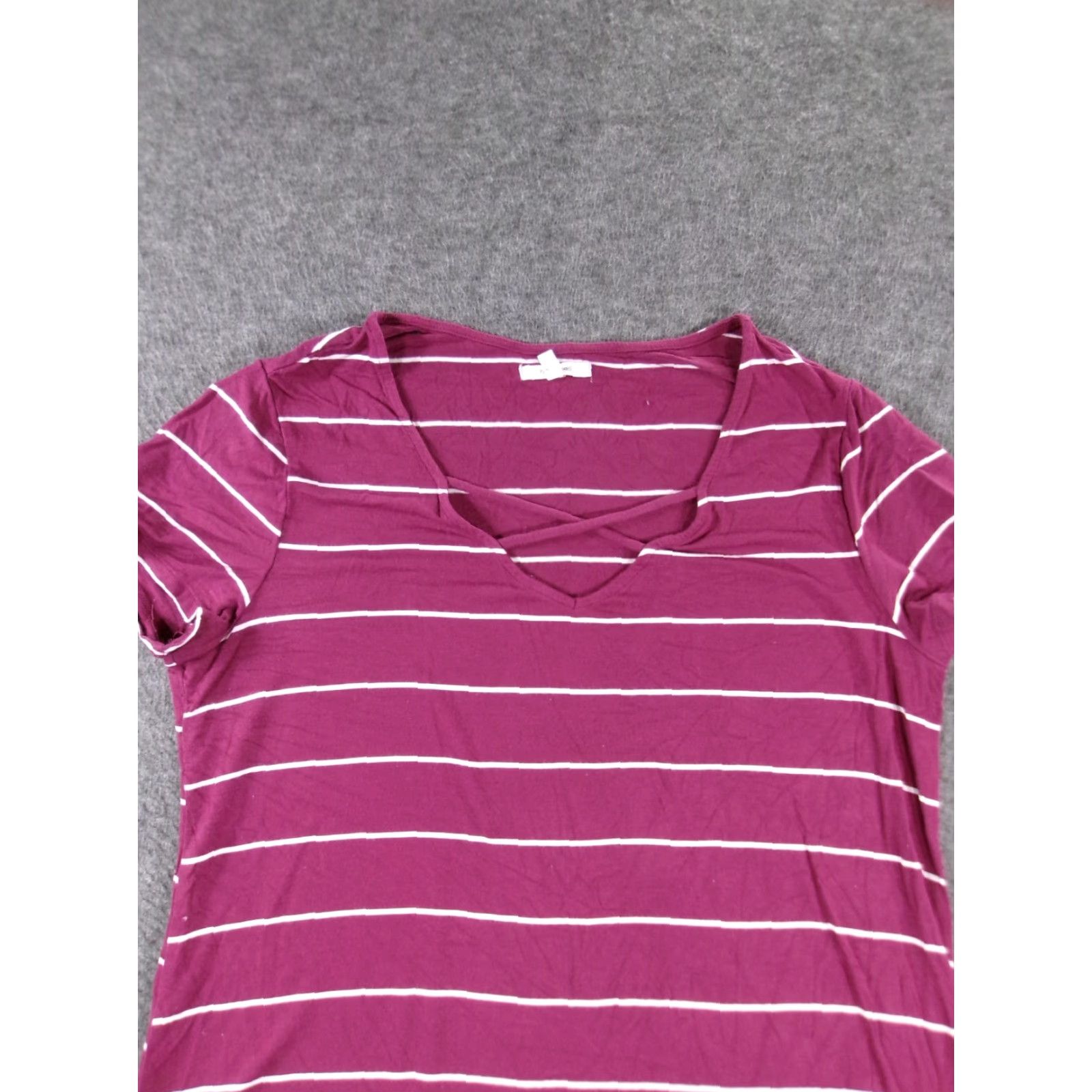 Vintage Maurices Dress Women Large Purple Striped Causal Flowy Everyday Pullover Basic Size L / US 10 / IT 46 - 2 Thumbnail