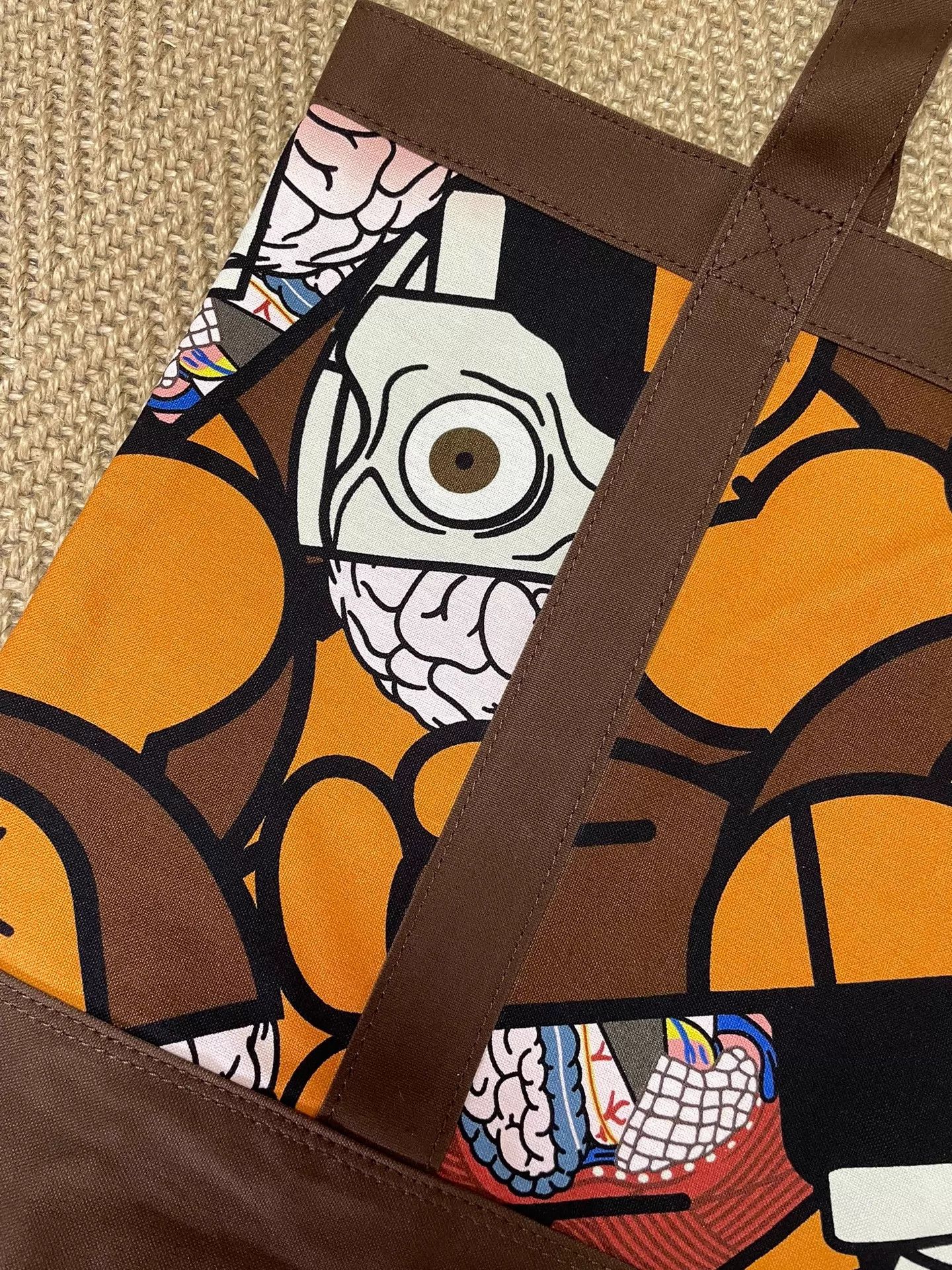 Bape Bape X OriginalFake Kaws Anatomical Canvas Tote Size ONE SIZE - 5 Thumbnail