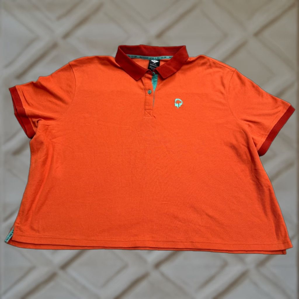 Vintage REI Shirt Mens 2XL Orange Outdoor Casual Polo Afro Co-Op Size US XXL / EU 58 / 5 - 1 Thumbnail