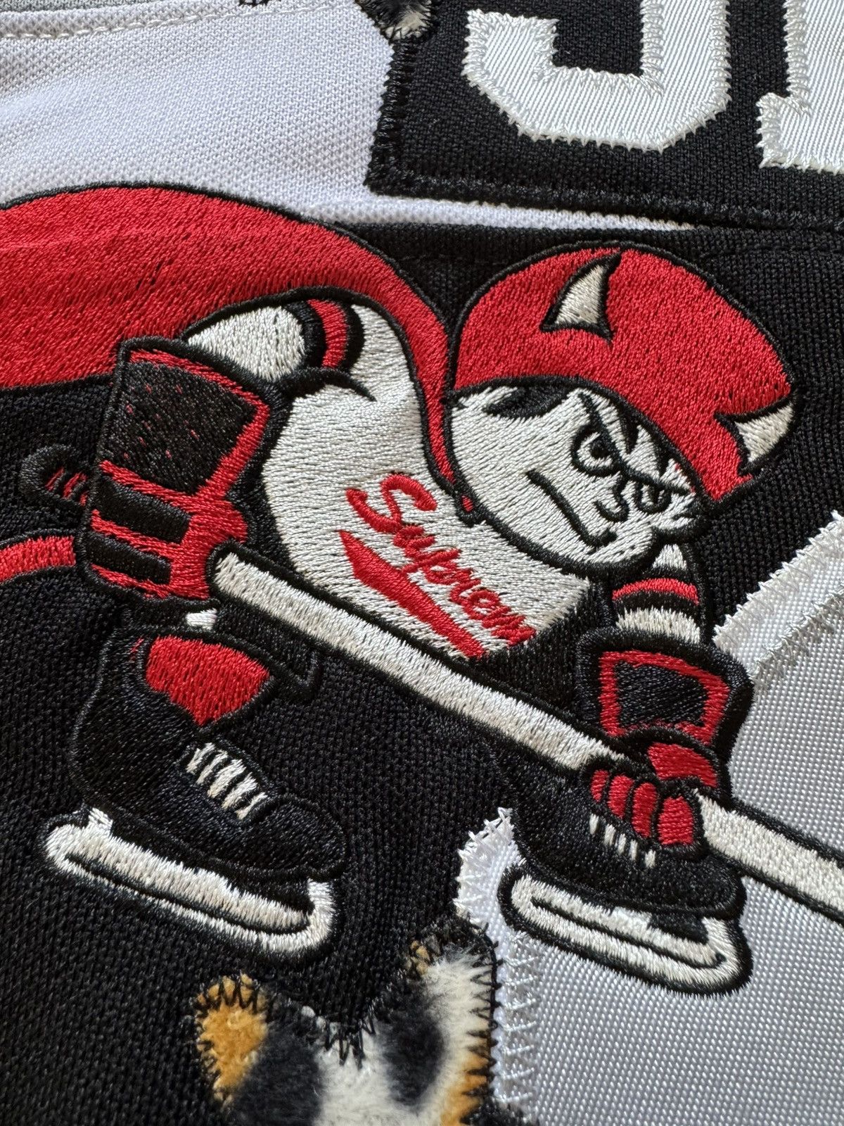 Supreme Supreme Fire & Ice Patches Hockey Jersey Black Grey Size US L / EU 52-54 / 3 - 3 Thumbnail