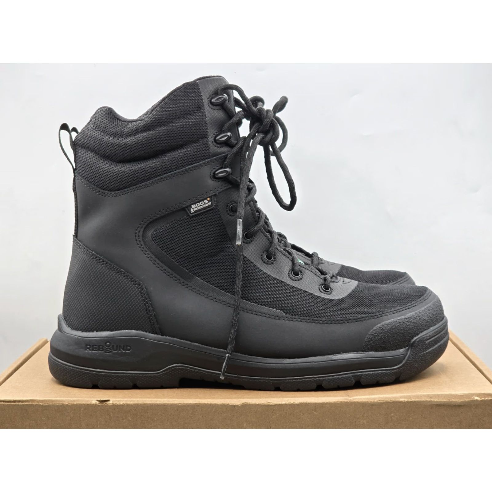 Vintage Bogs Shale Boot Black Mens Size 11M GlacialGrip Soft Toe 8" NWOB Size US 10 / EU 43 - 4 Thumbnail