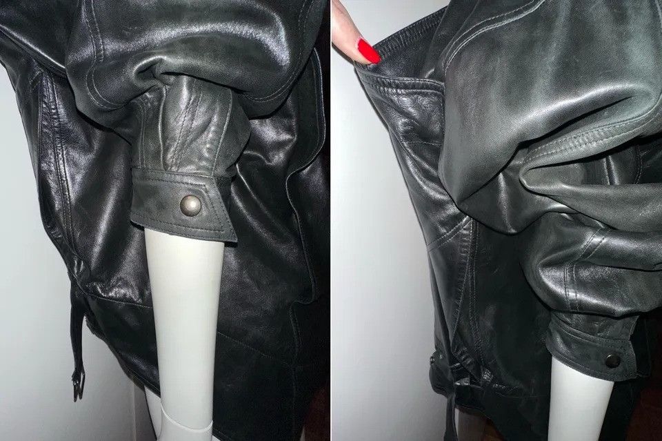 Claude Montana CLAUDE MONTANA POUR IDEAL CUIR Iconic Leather Coat Skirt Set Size M / US 6-8 / IT 42-44 - 10 Thumbnail