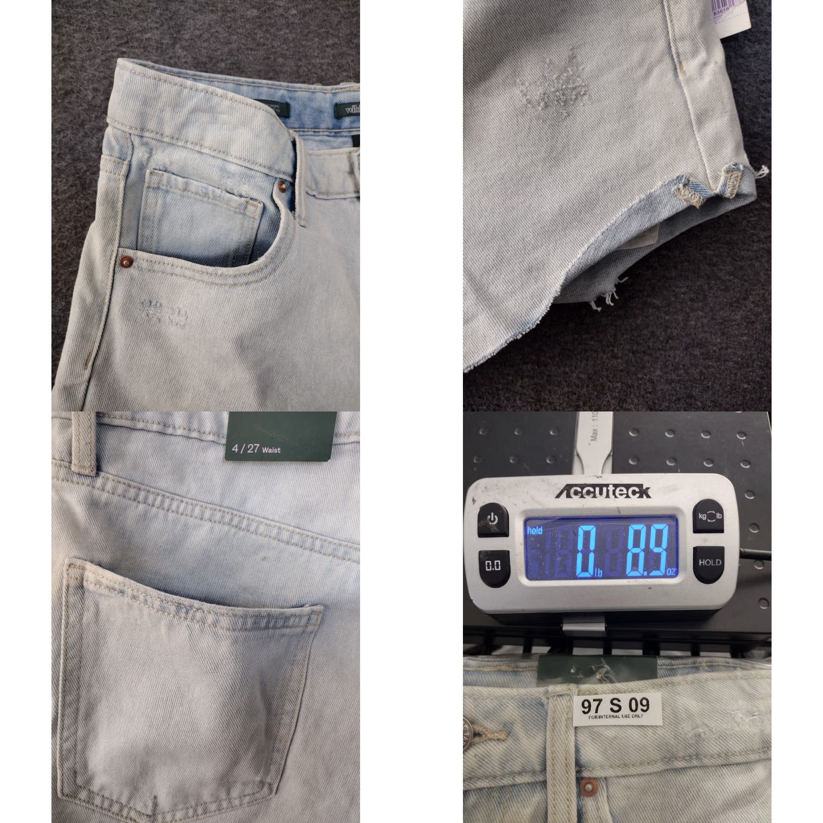 Vintage Nike Wild Fable Denim Shorts Size 27" / US 4 / IT 40 - 8 Thumbnail