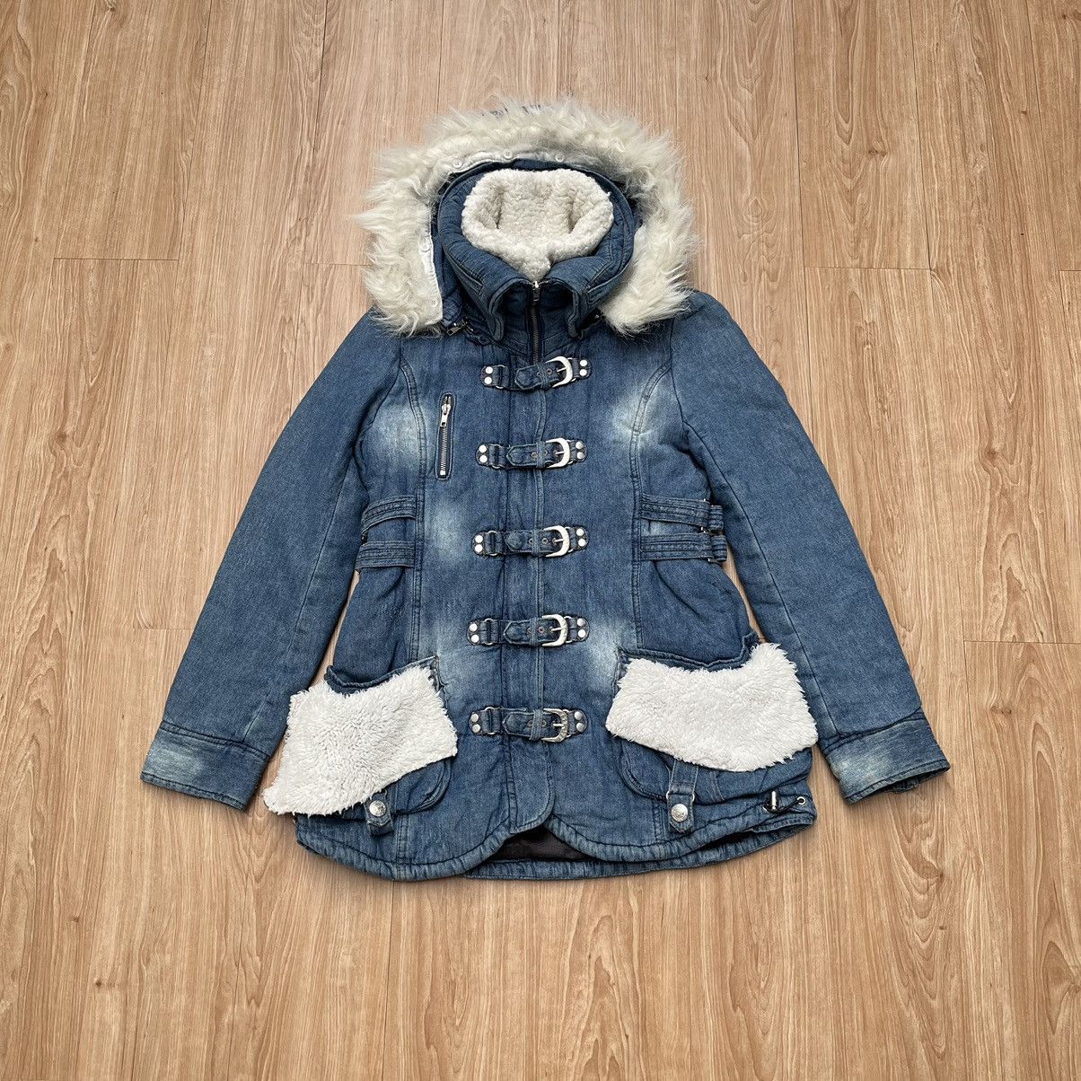 Japanese Brand BACKS JAPAN Cargo Bondage Jacket Denime Fur Faux LGB Style Size M / US 6-8 / IT 42-44 - 1 Thumbnail