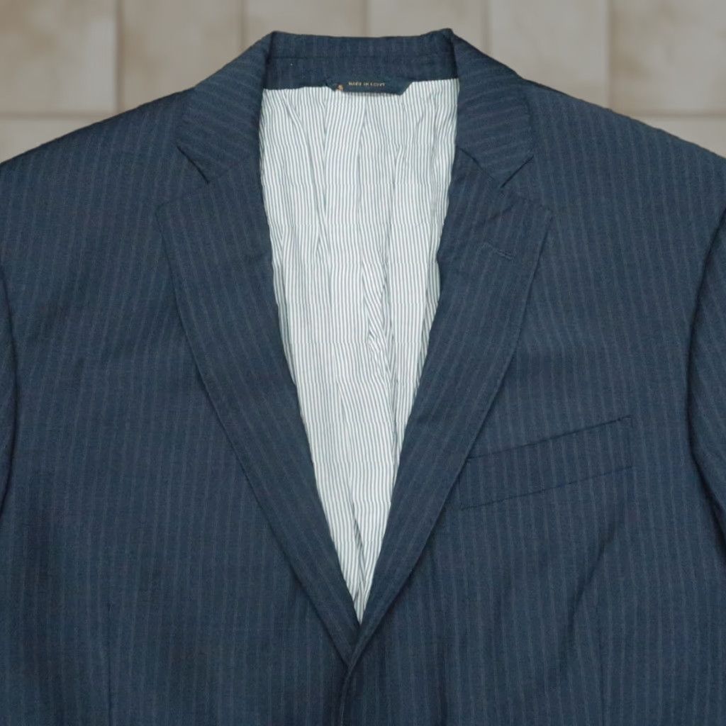 Brooks Brothers Brooks Brothers Blazer Mens 40R Blue Wool Explorer Regent Fit Striped Sport Coat Size 40R - 1 Thumbnail
