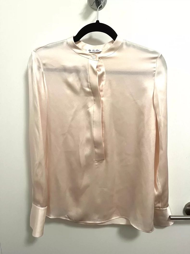 Loro Piana LORO PIANA Light pink all-silk shirt Size XS / US 0-2 / IT 36-38 - 1 Thumbnail