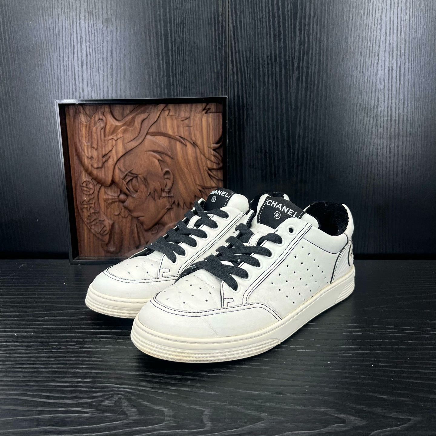 Chanel Chanel Black Lowtop Sneakers 39 Women Size US 8.5 / IT 38.5 - 1 Thumbnail